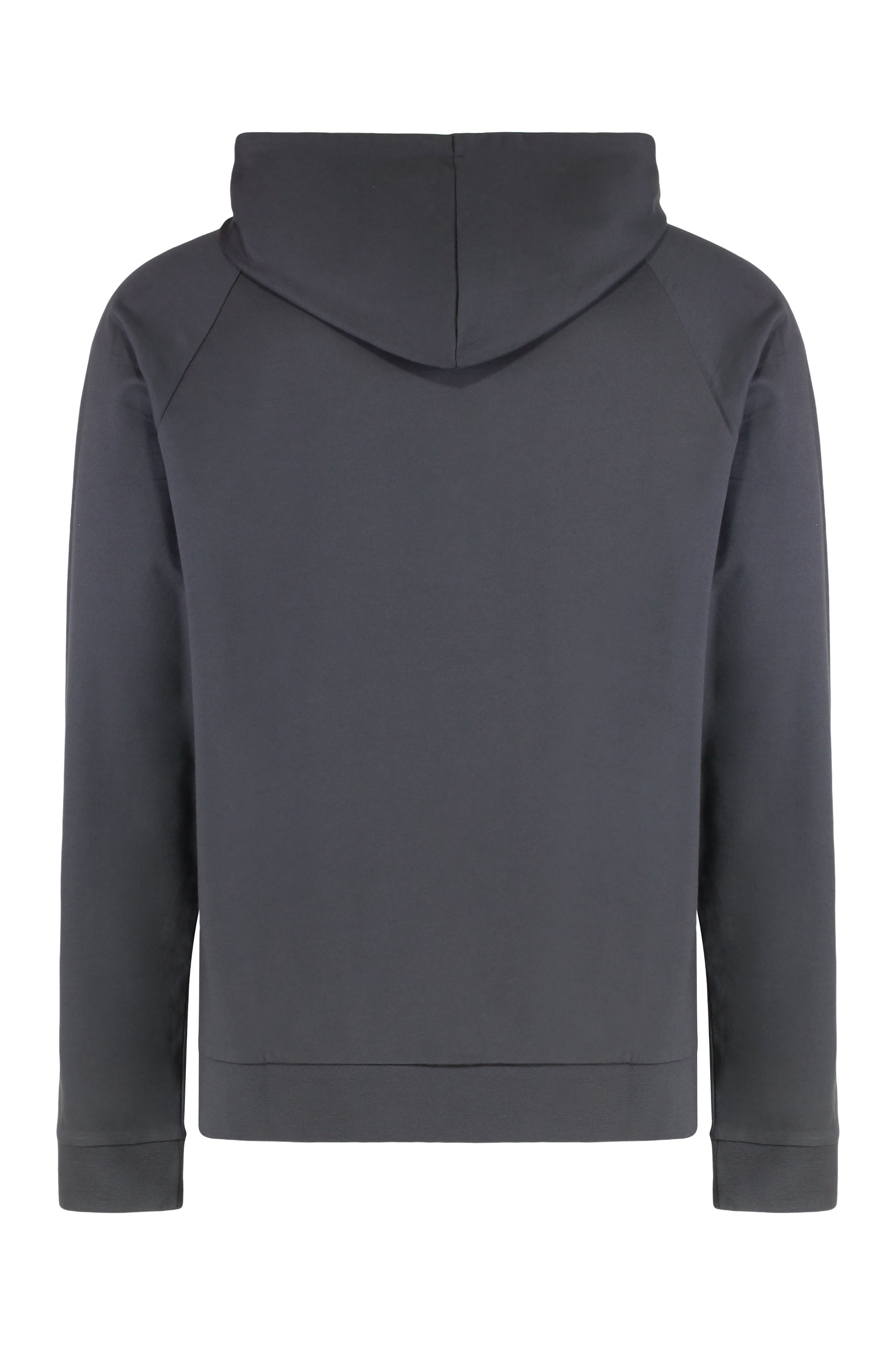 Hooded sweatshirt in cotton terry with zipper