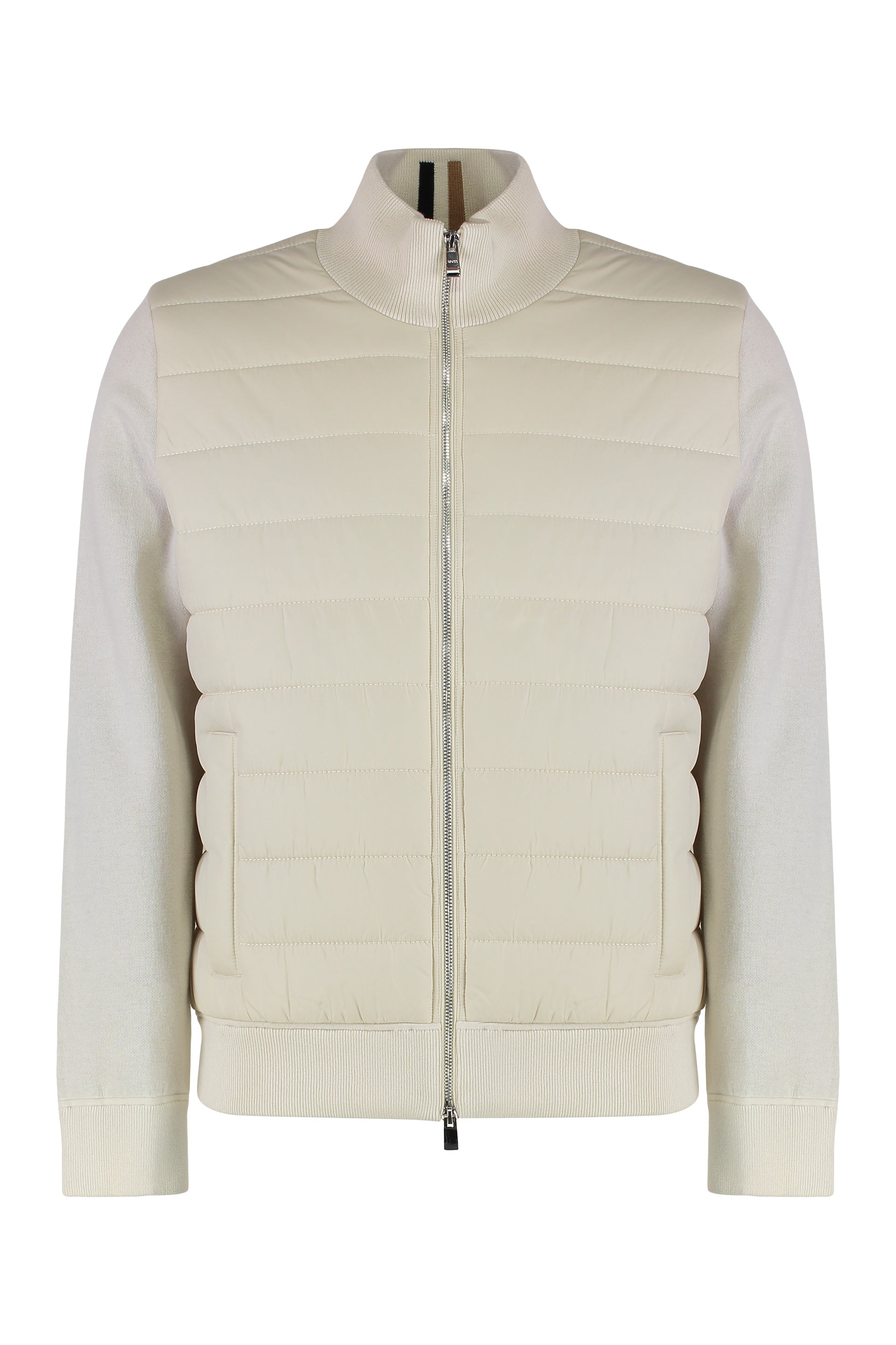 Cardigan with padded front panel