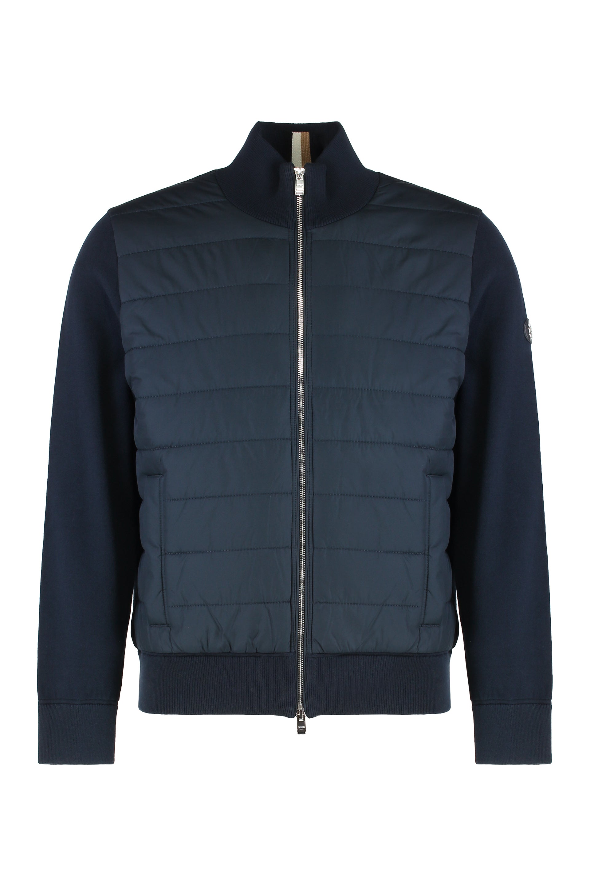 Cardigan with padded front panel