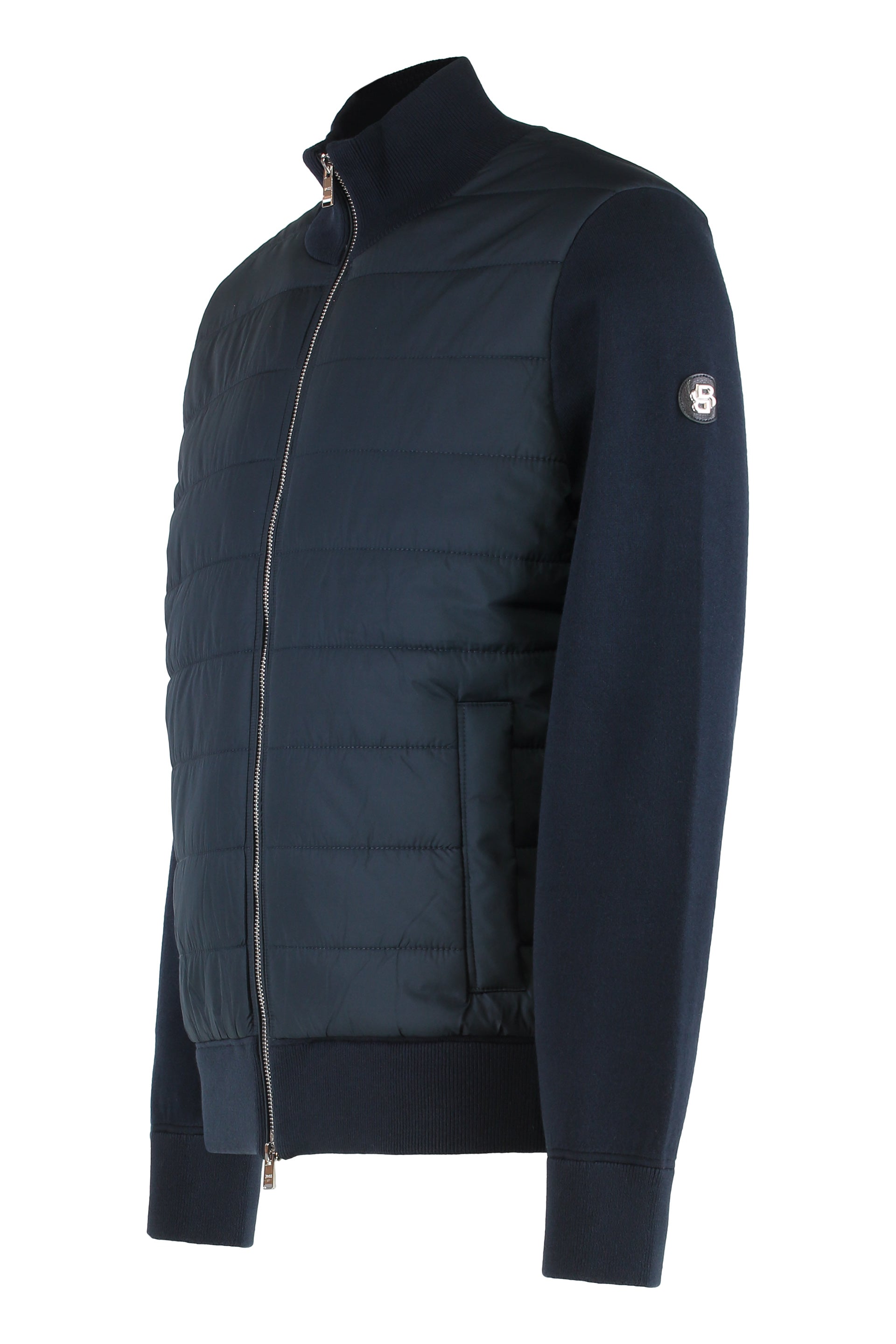 Cardigan with padded front panel