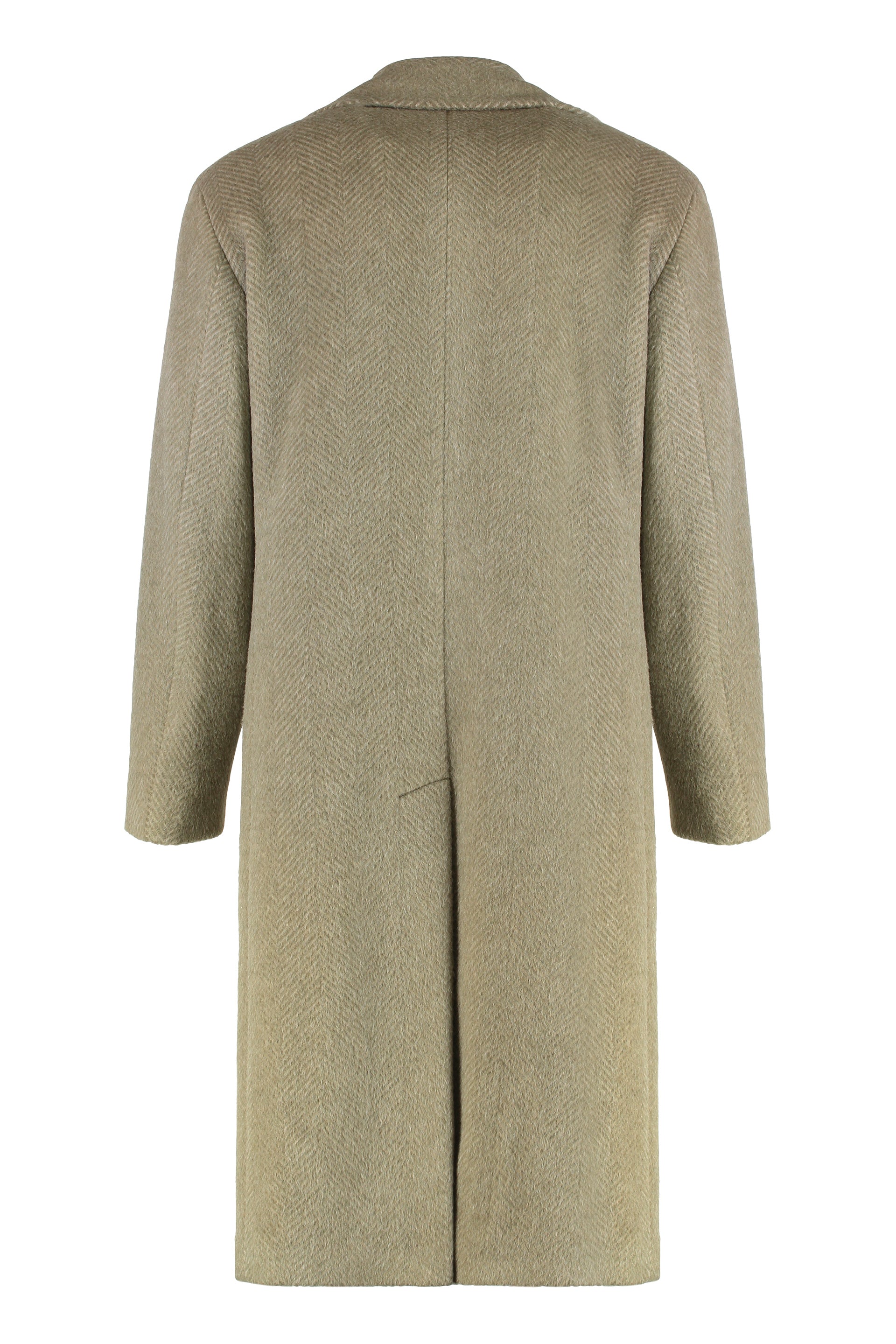 Double-breasted coat in alpaca blend