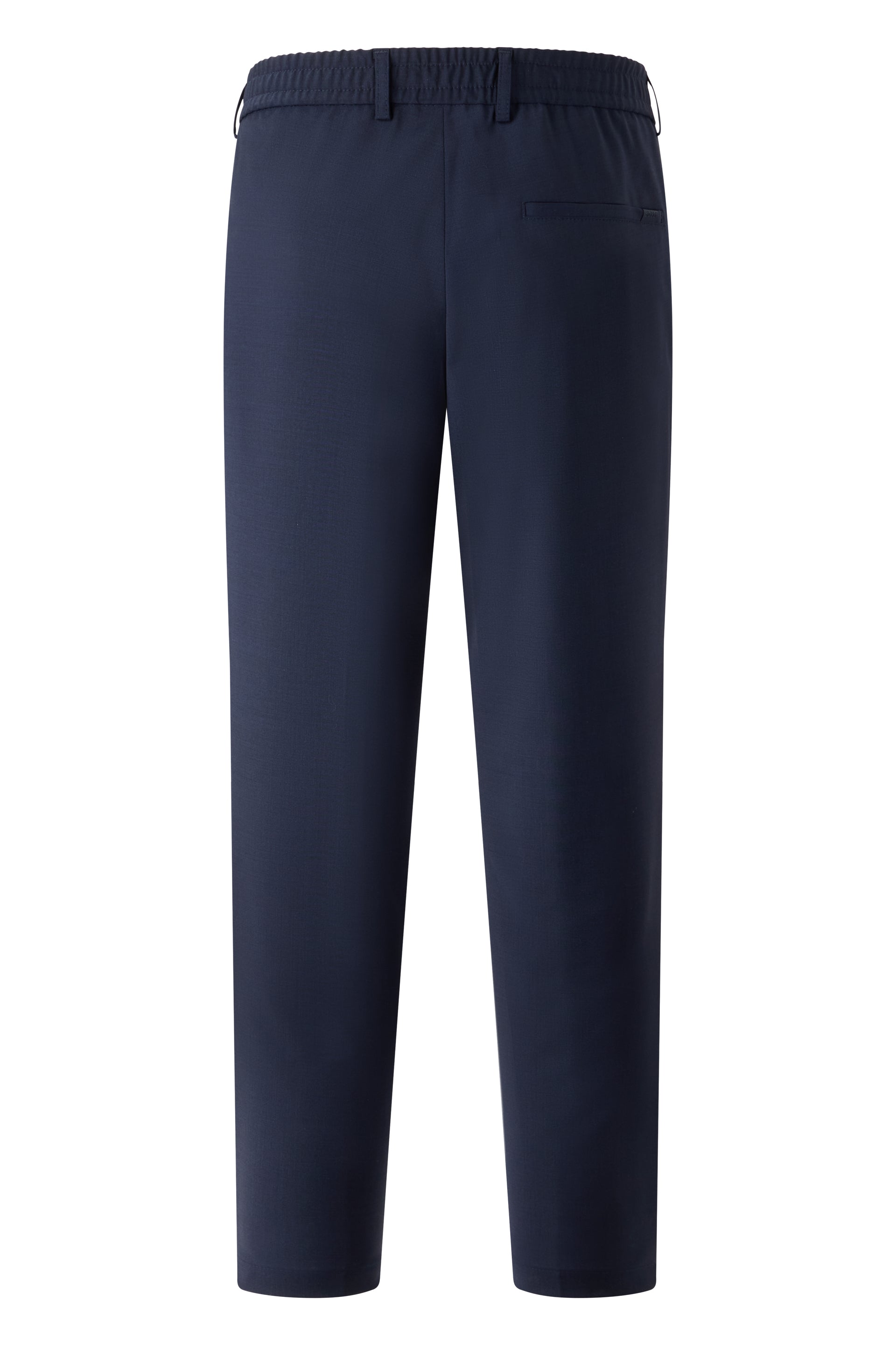Straight linen-blend trousers