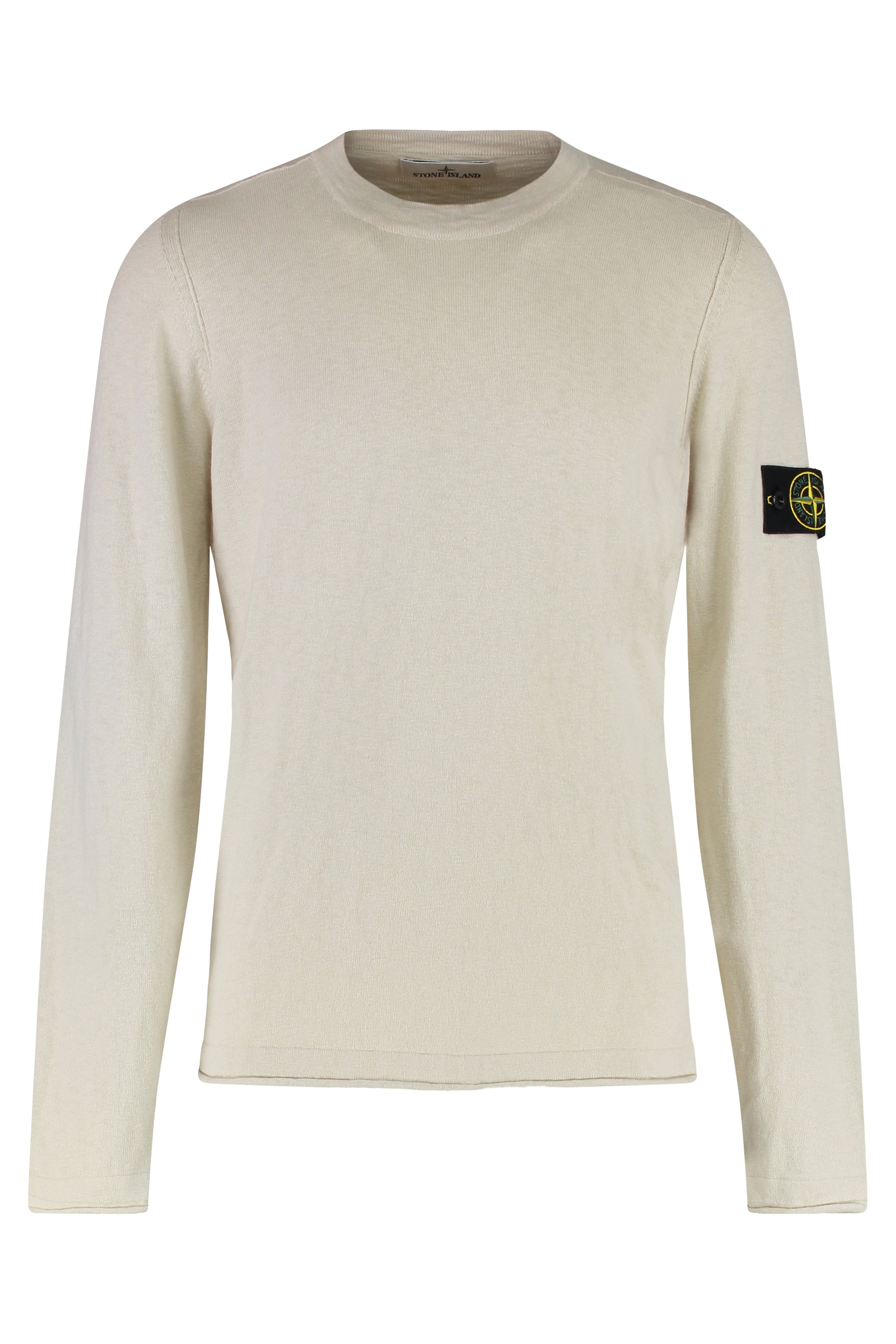 Cotton blend crew-neck sweater