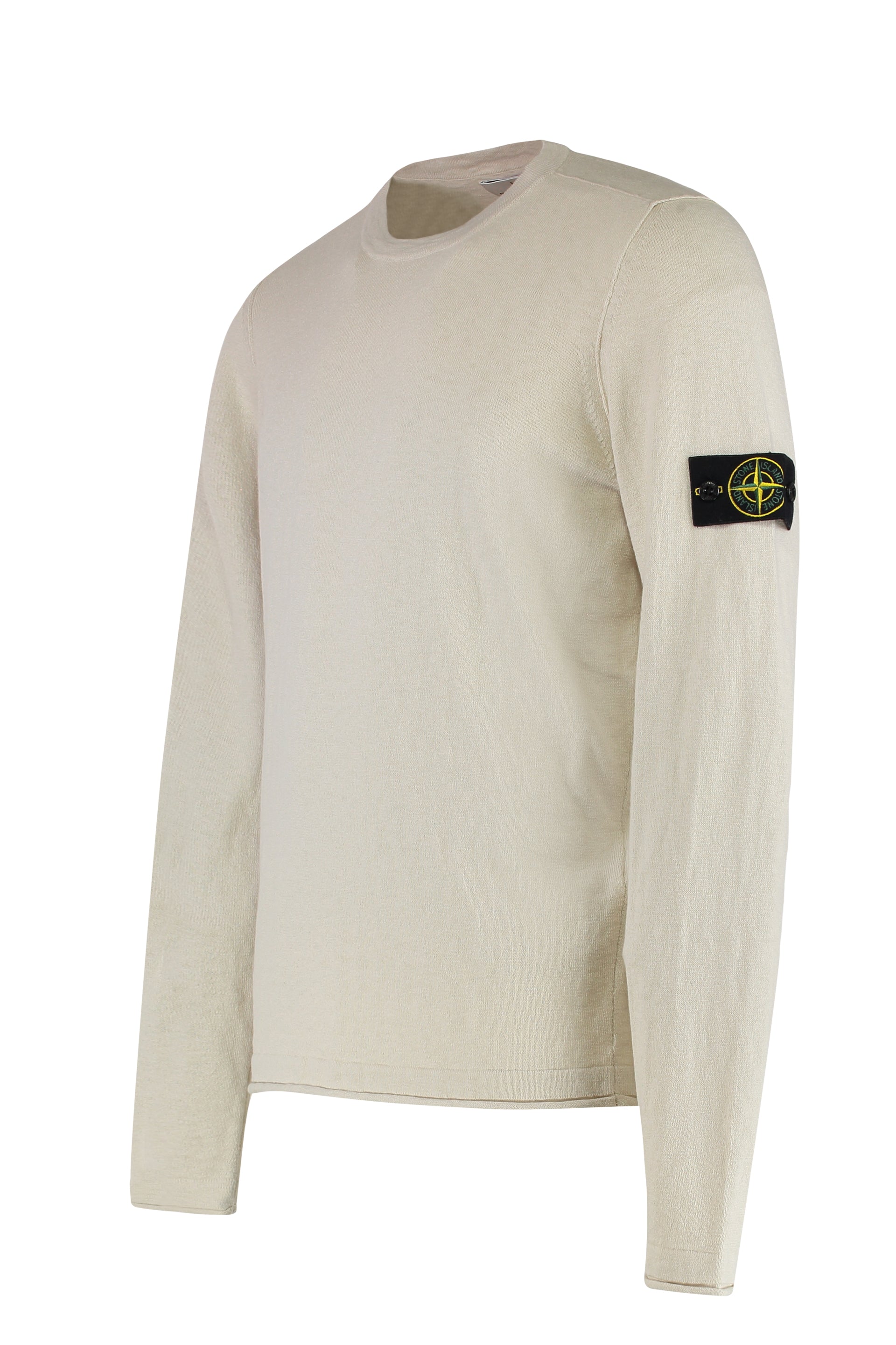 Cotton blend crew-neck sweater