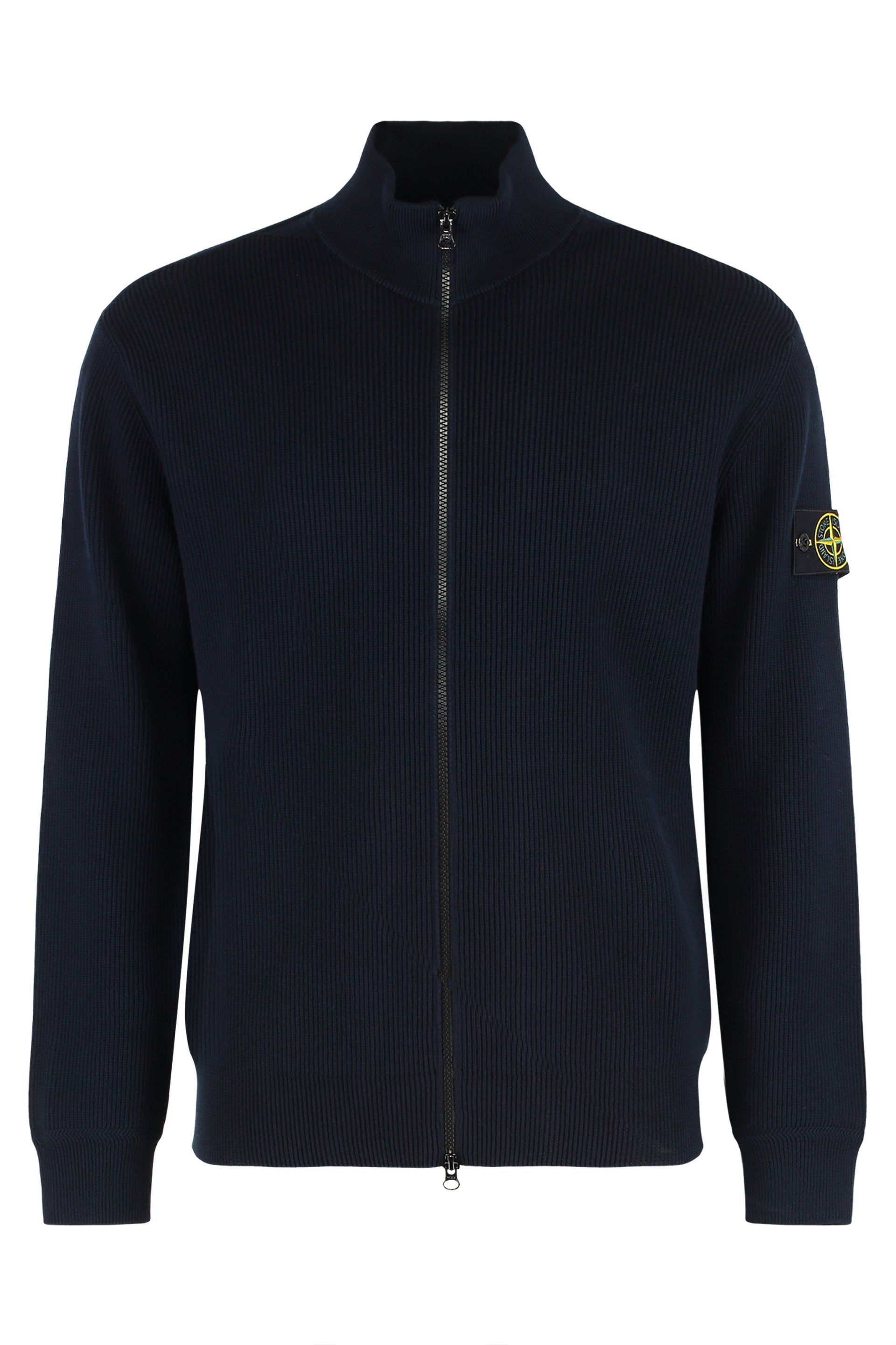 Sweater with zip in organic cotton