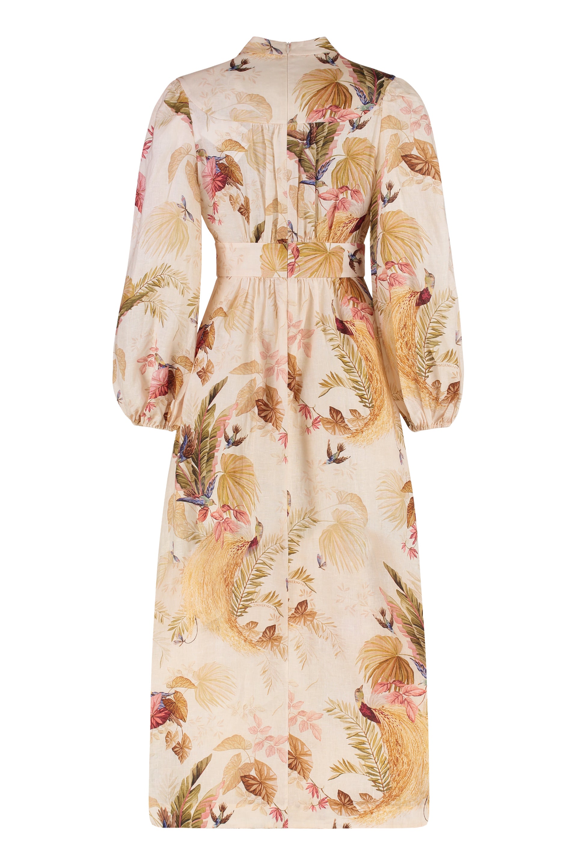 Ascension Plunge Printed linen dress
