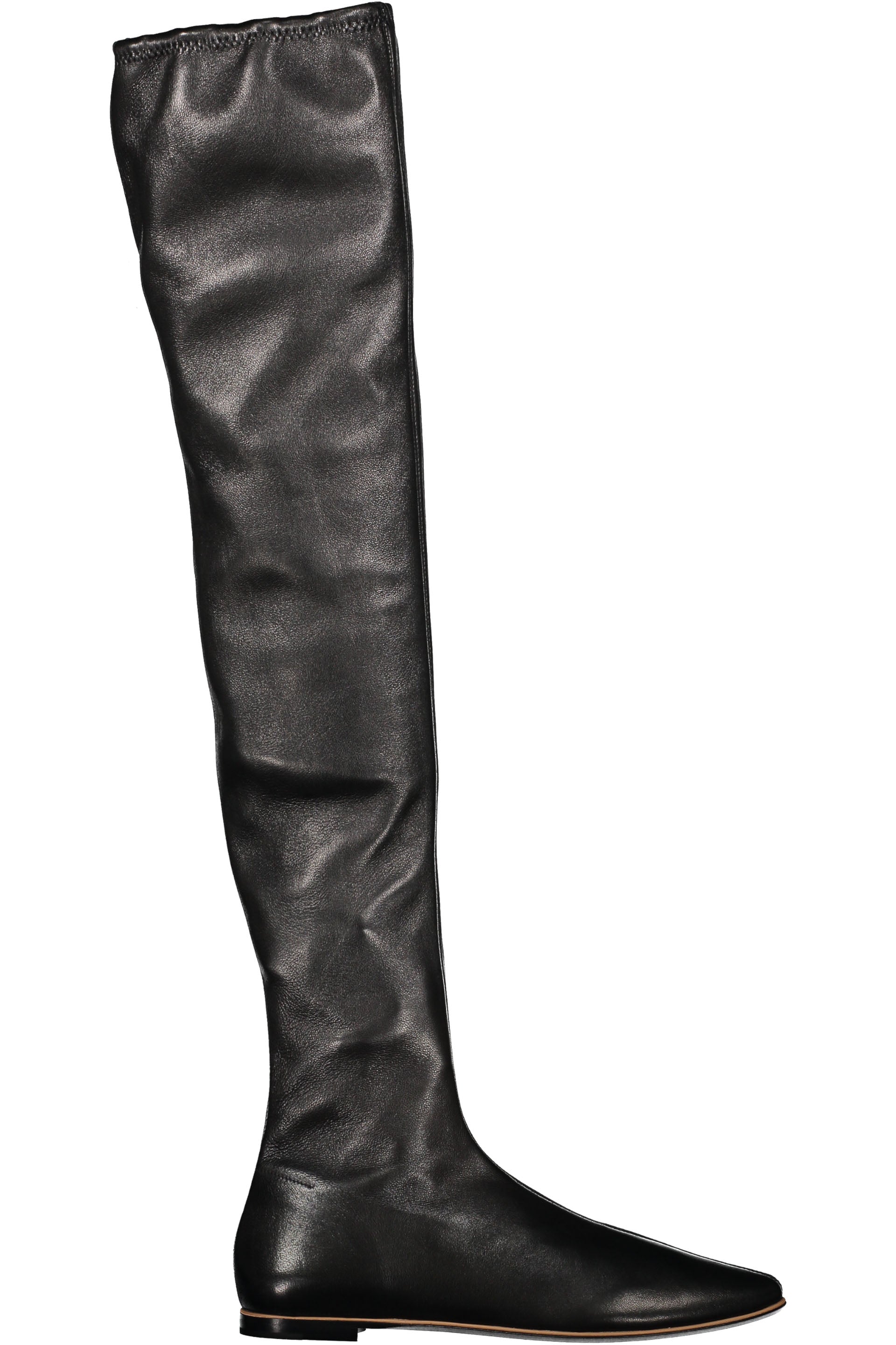 Leather over-the-knee boots