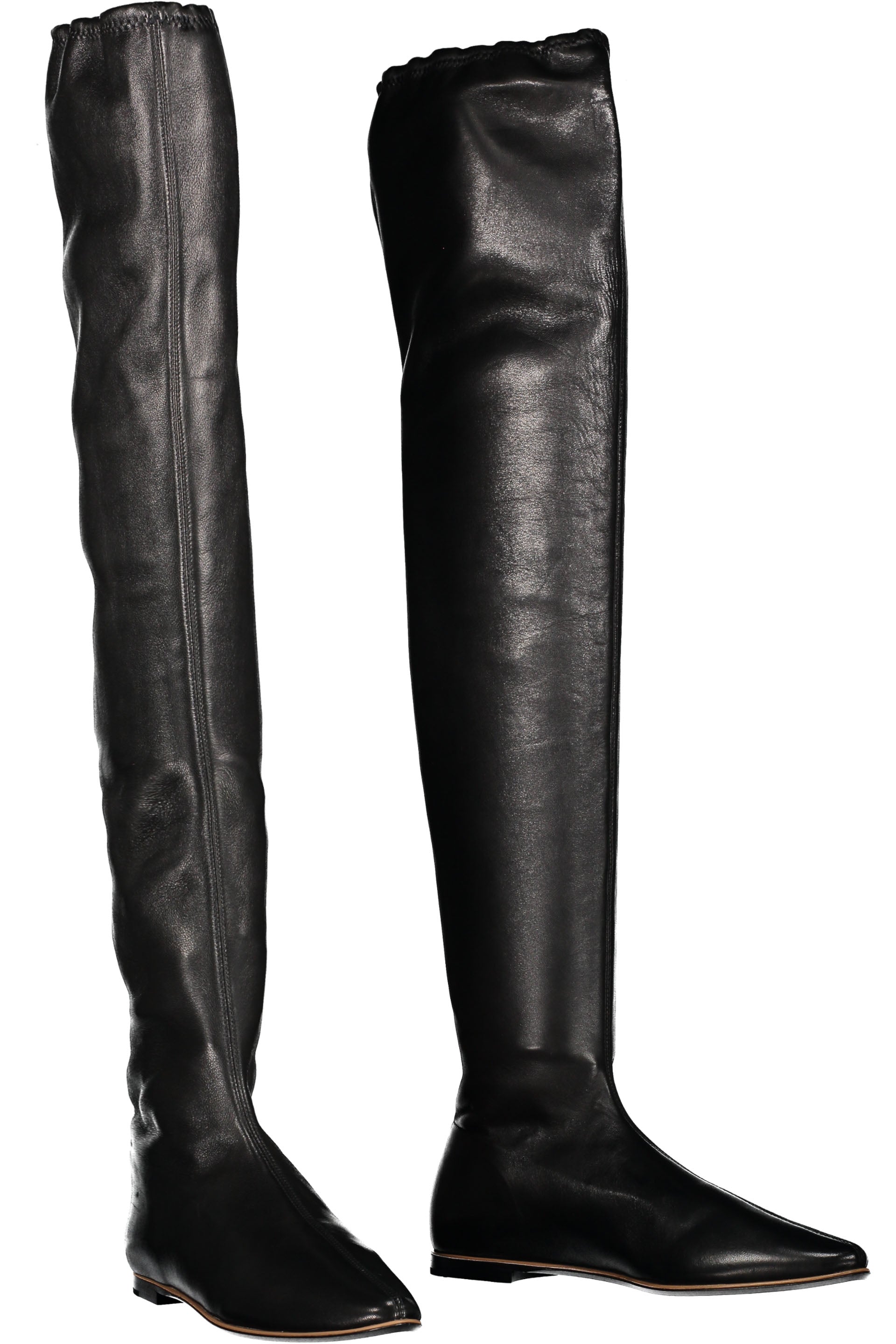 Leather over-the-knee boots