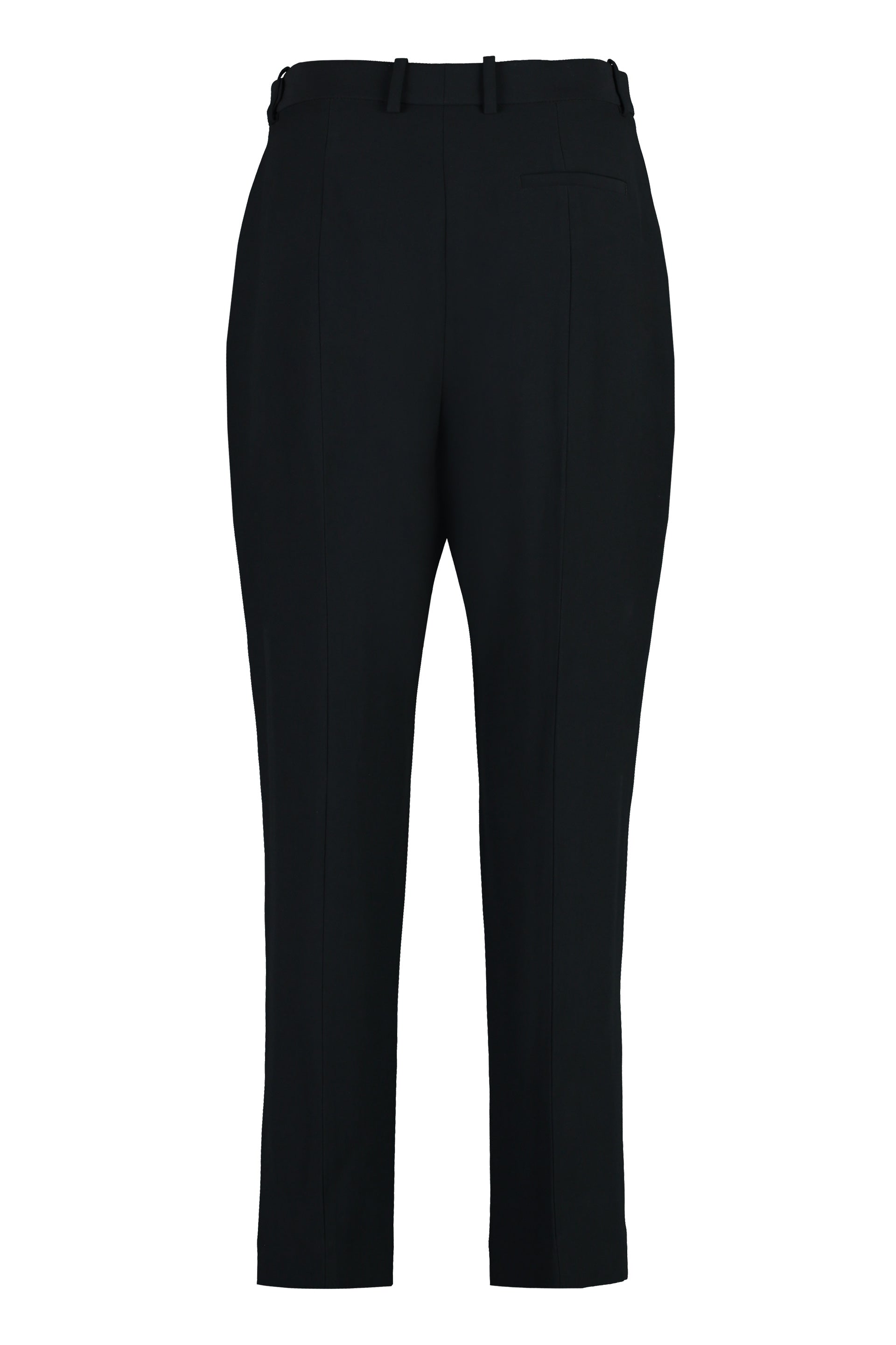 Crepe pants with straight legs