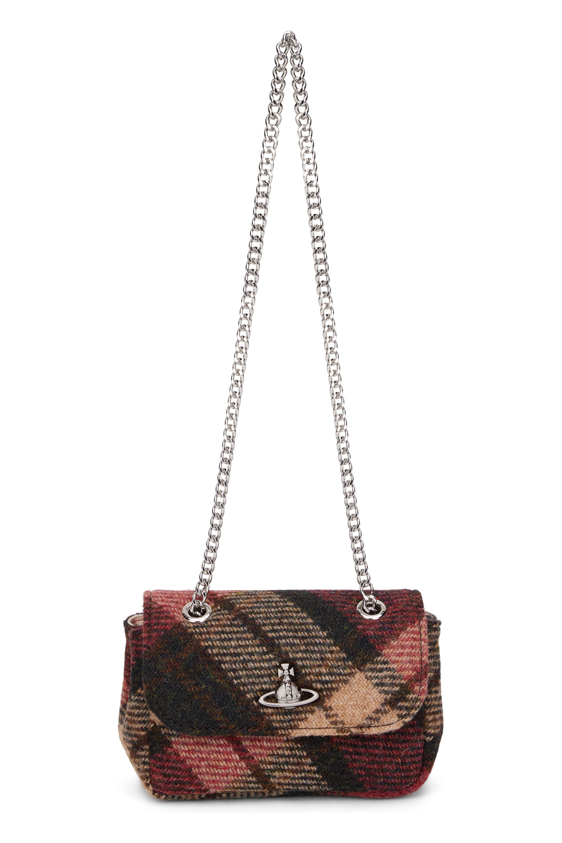 Shoulder bag in wool tweed