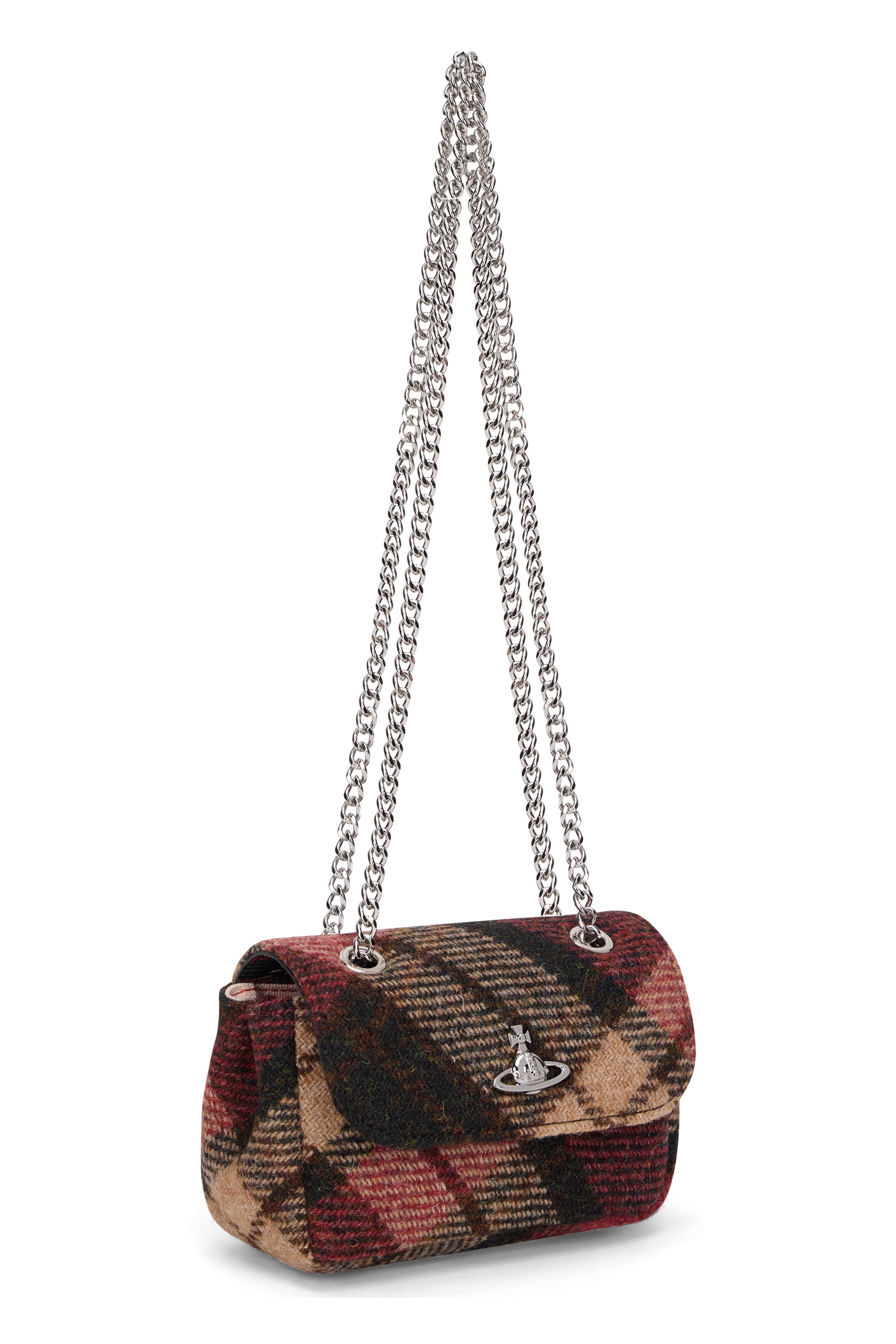 Shoulder bag in wool tweed