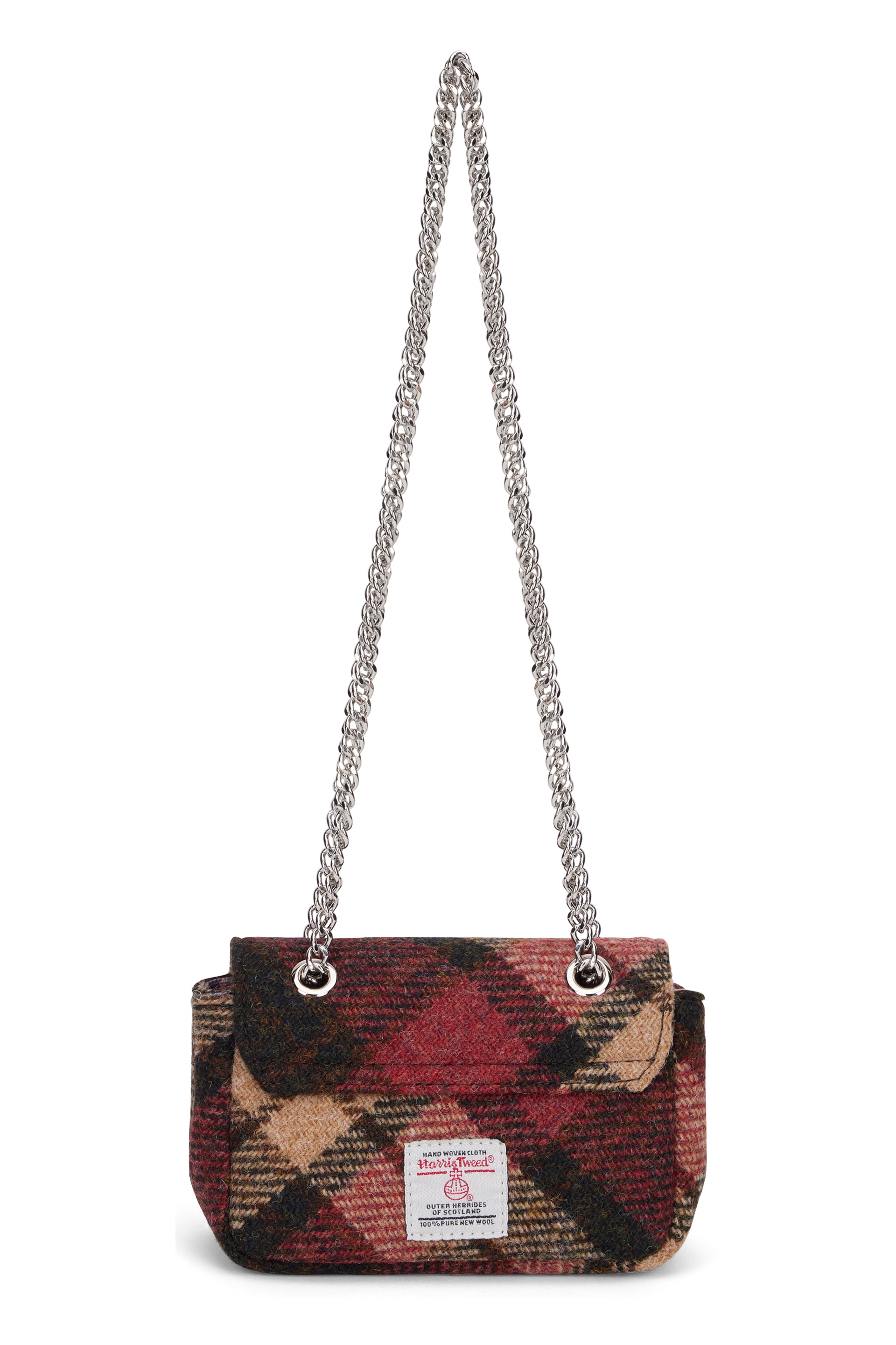 Shoulder bag in wool tweed