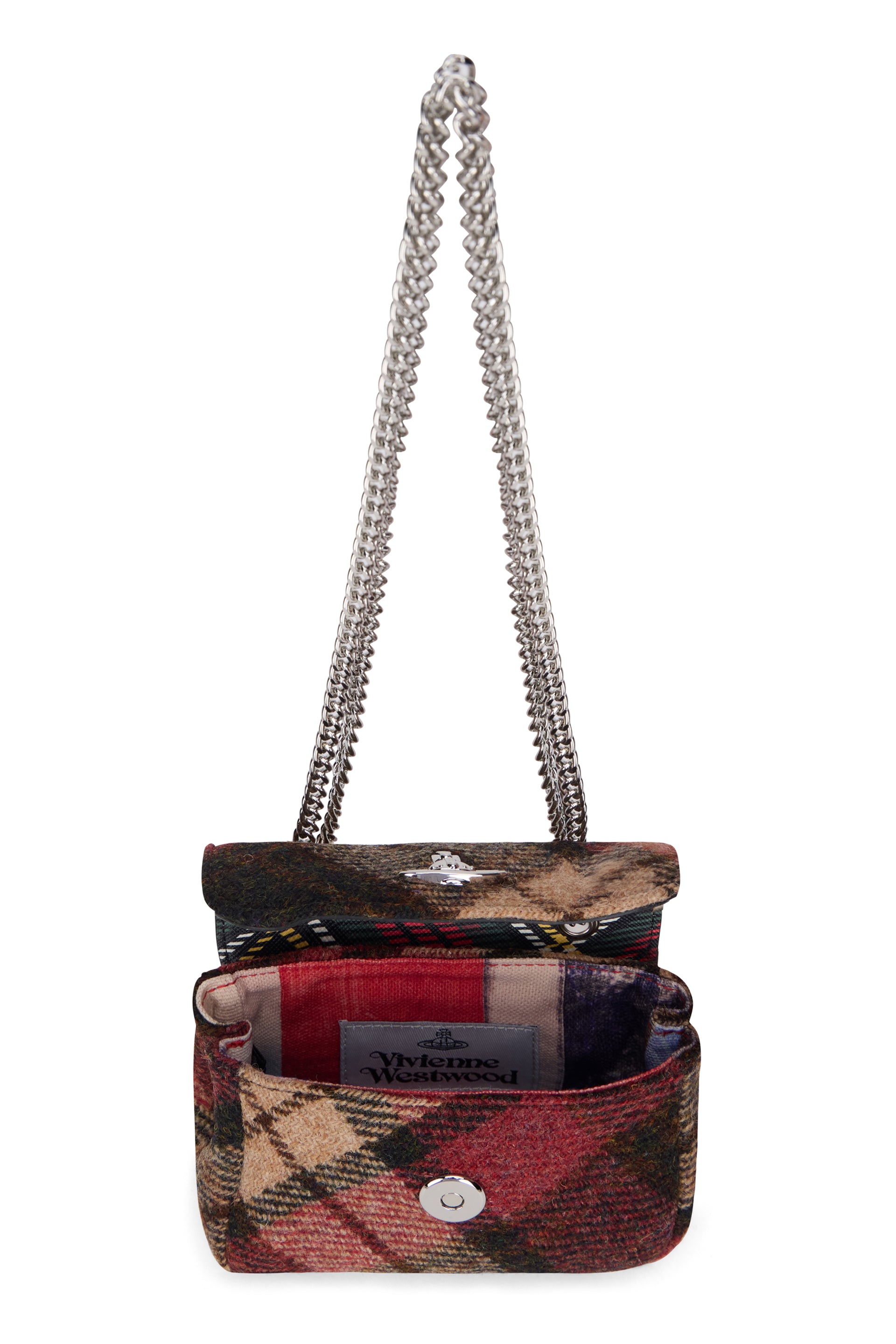 Shoulder bag in wool tweed