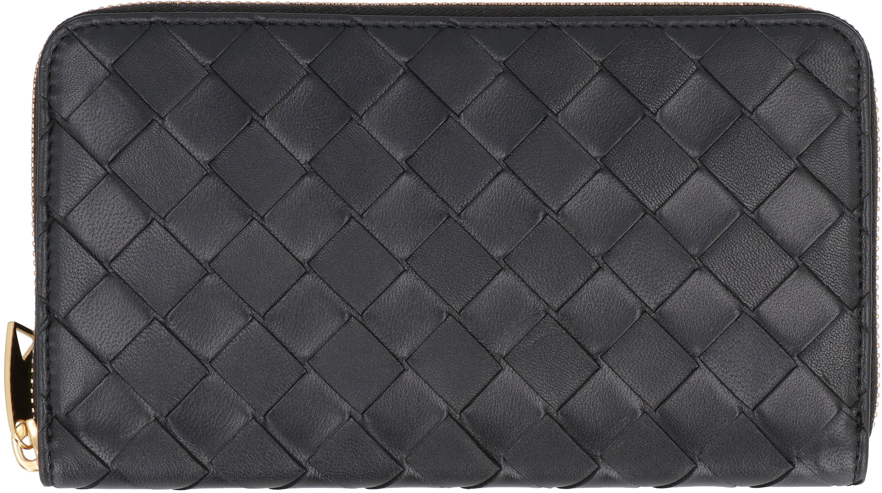 Leather zip-around wallet