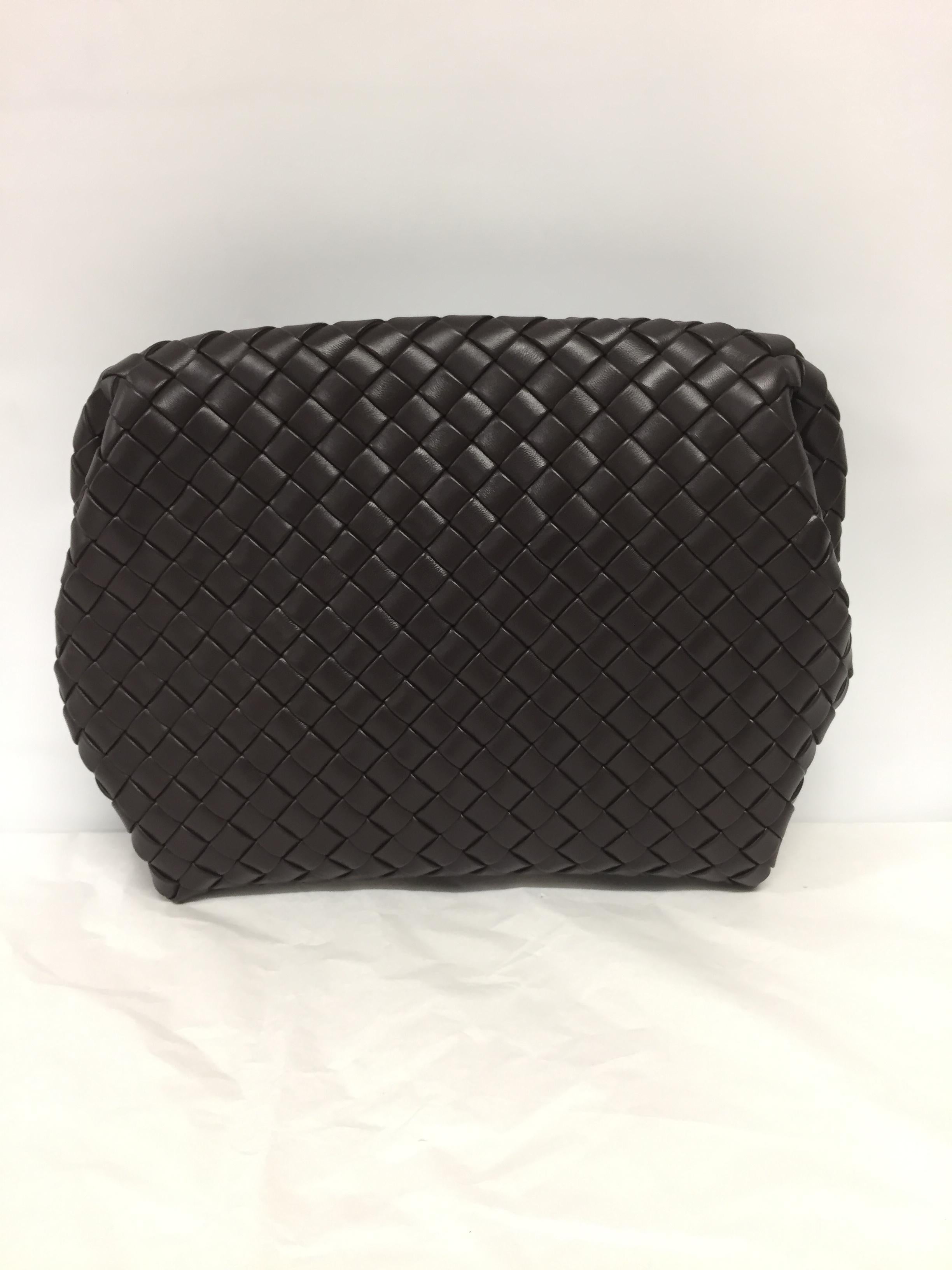 Padded Intrecciato leather briefcase