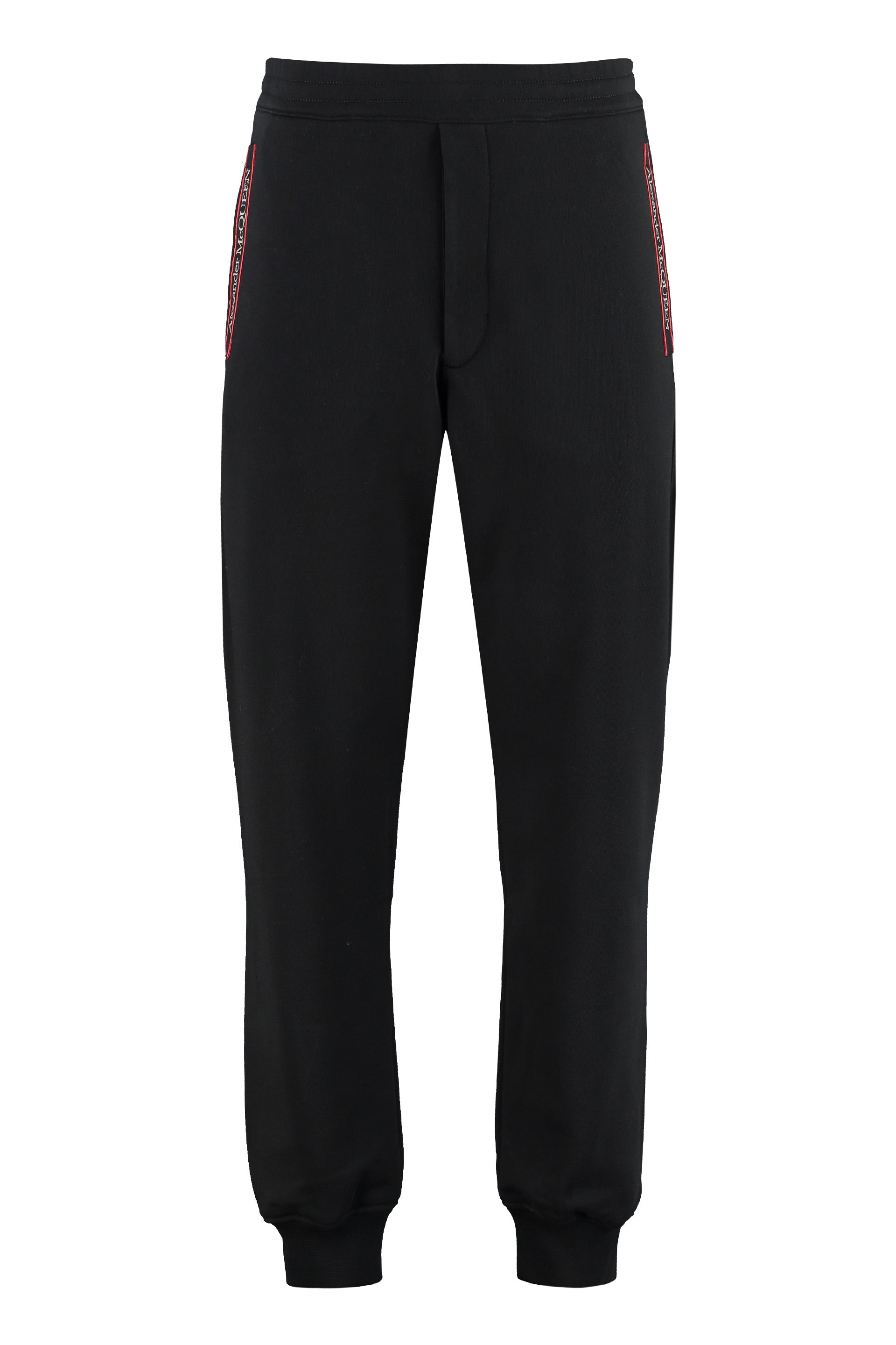 Stretch cotton track-pants