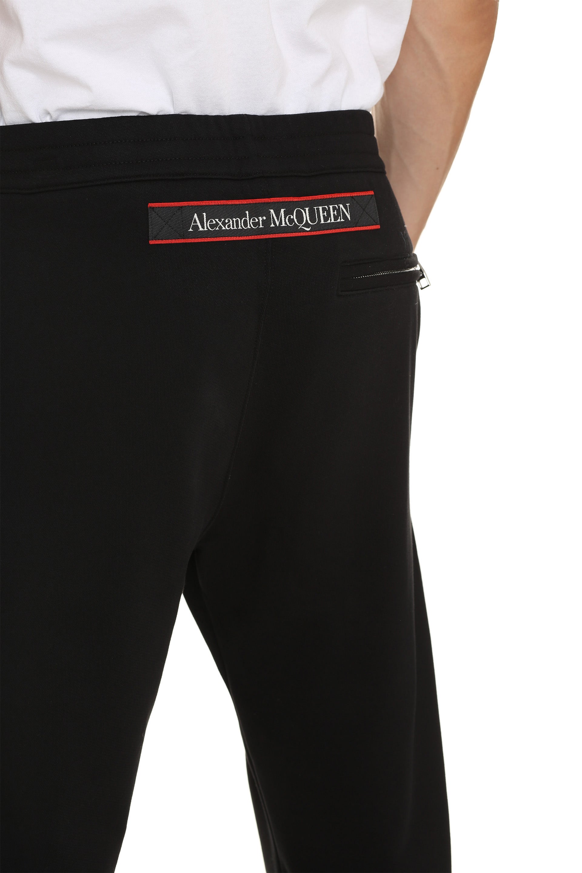 Stretch cotton track-pants