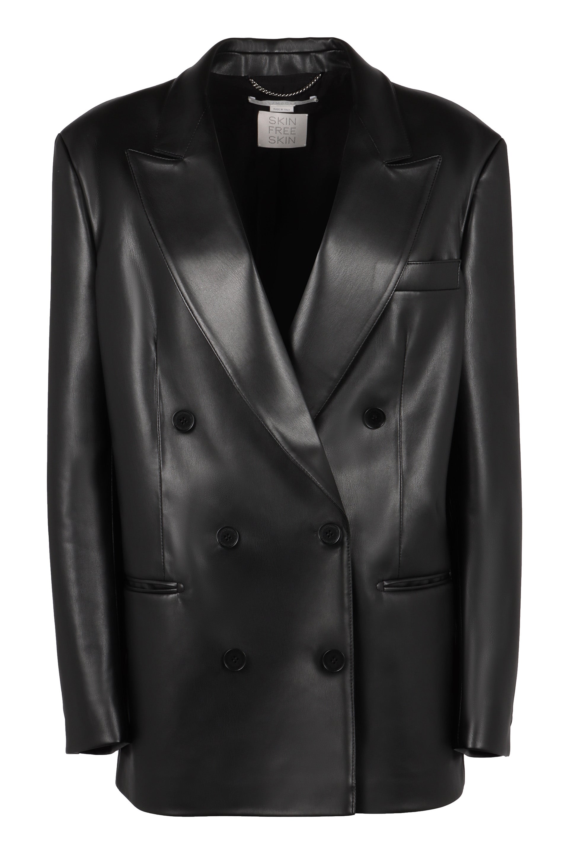 Vegan leather blazer