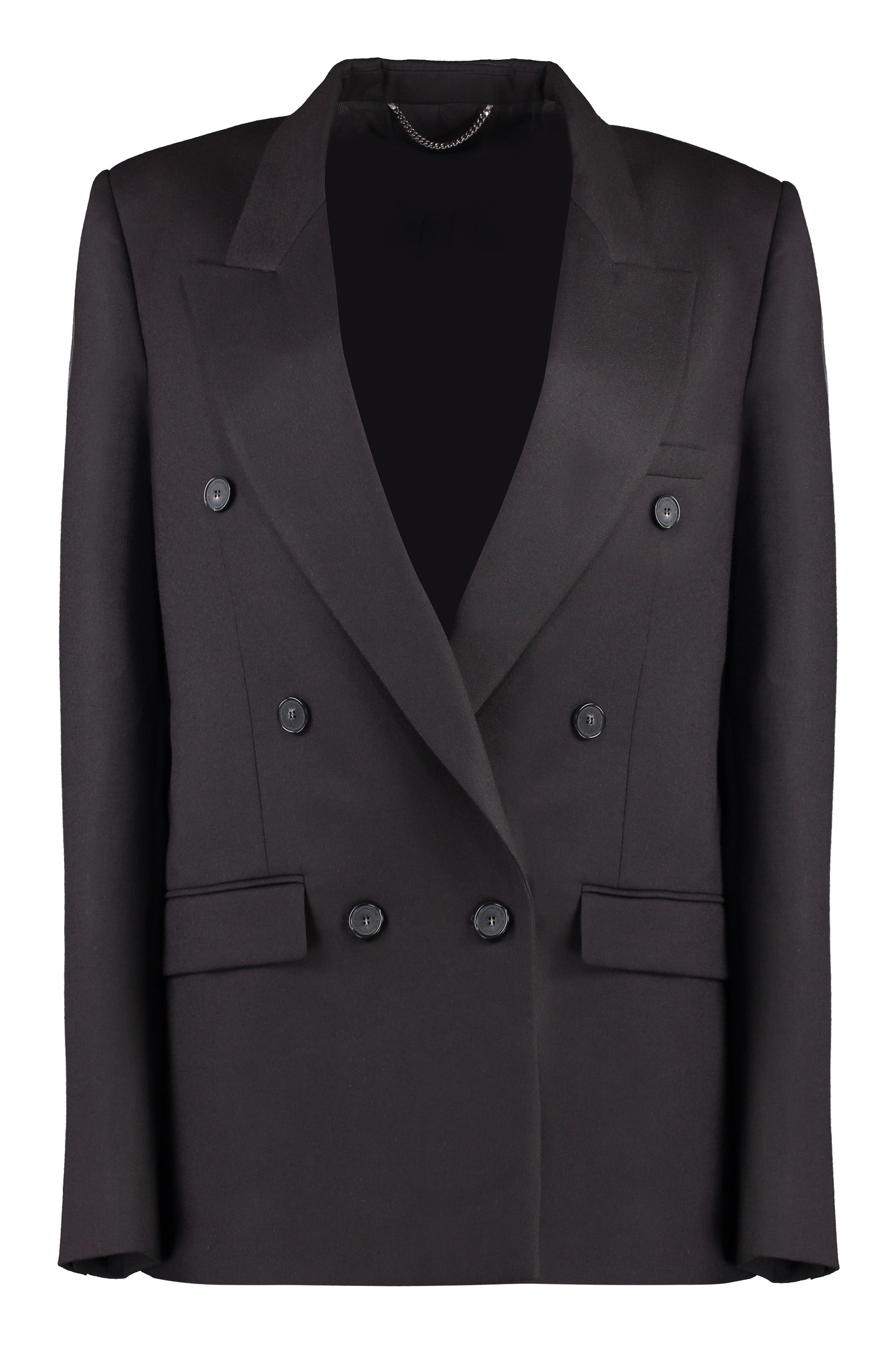 Double-breasted wool blazer