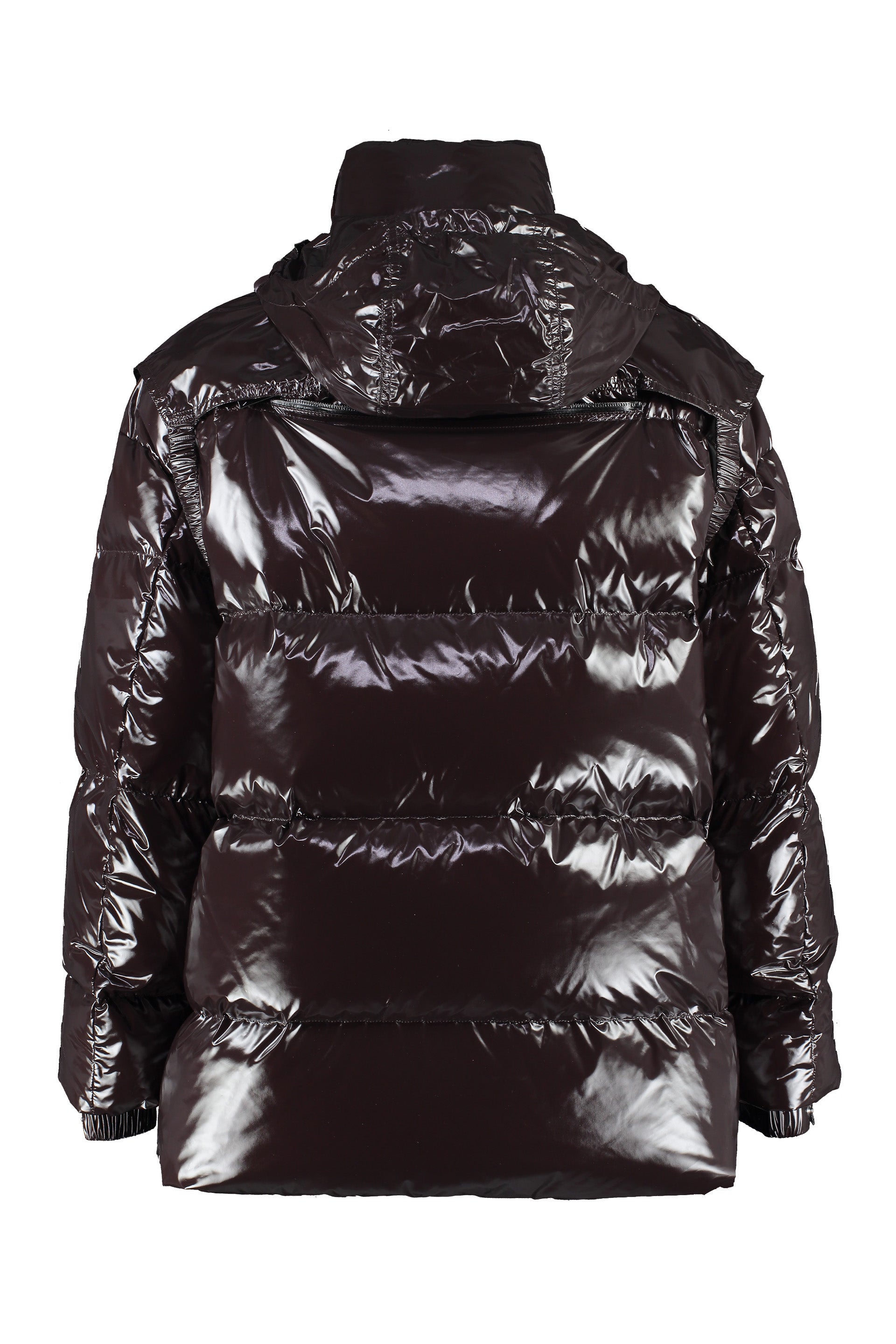 Glossy nylon down jacket