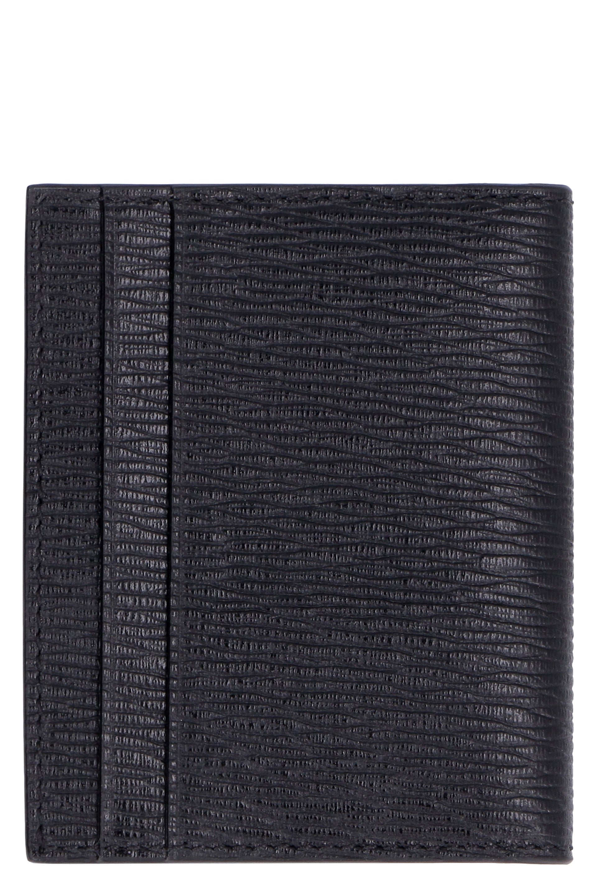 Gancini leather card holder