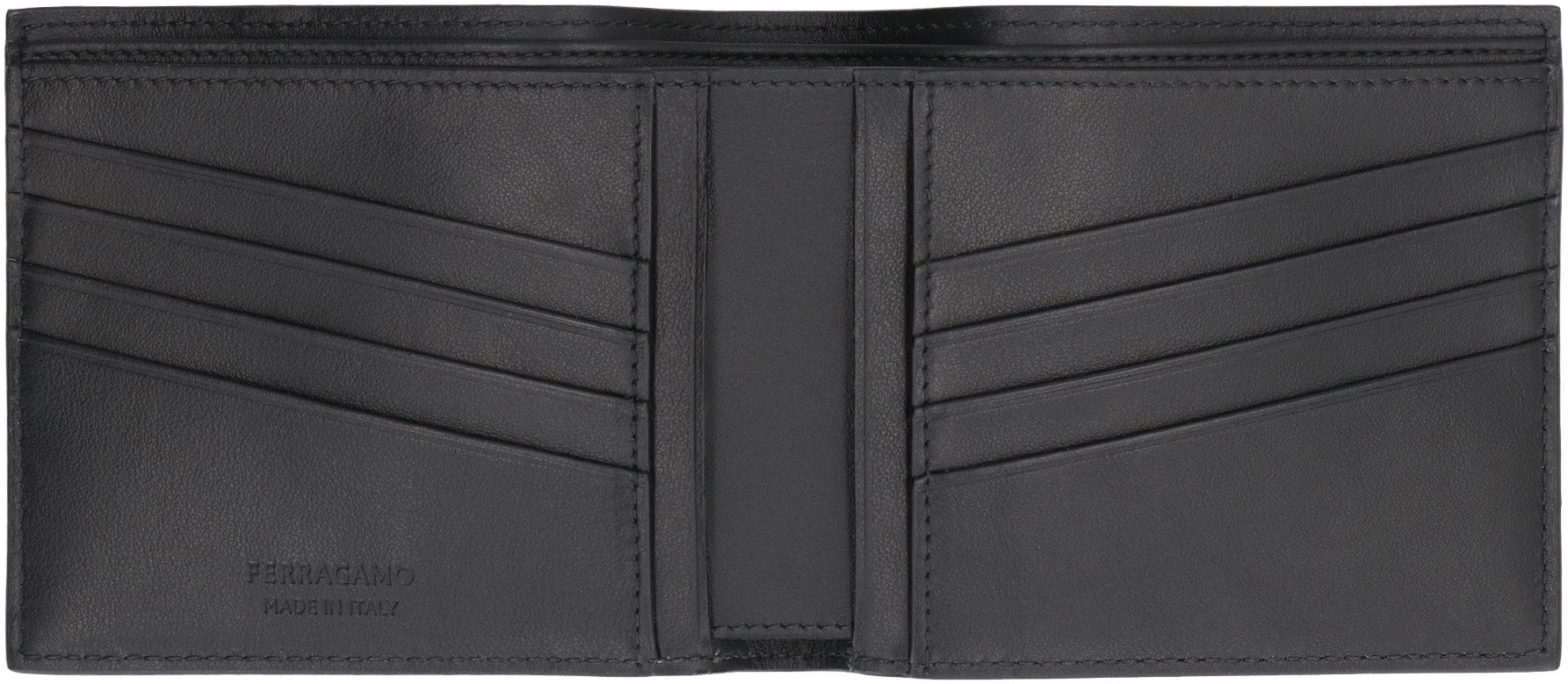 Leather flap-over wallet