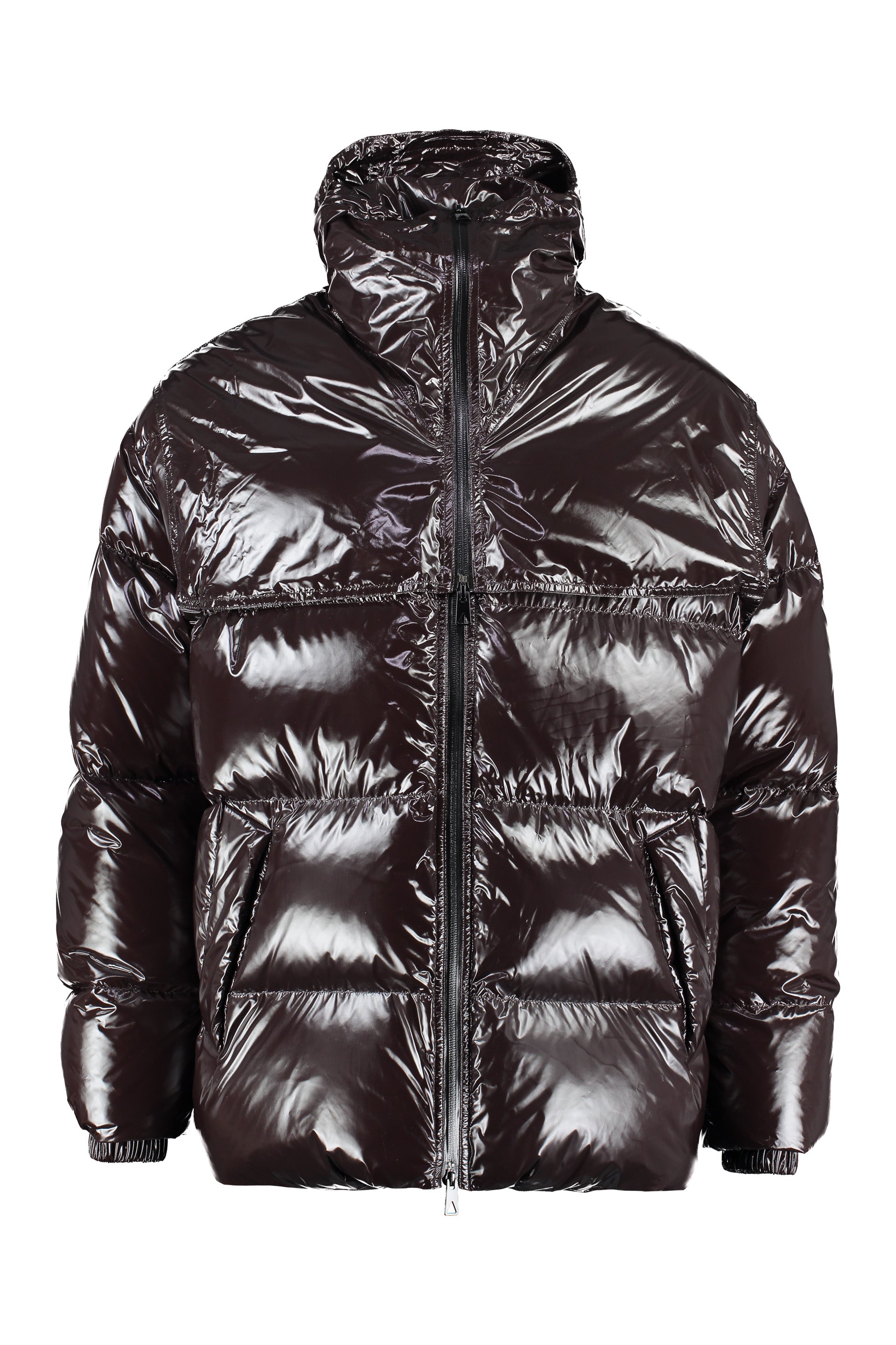 Hooded down jacket