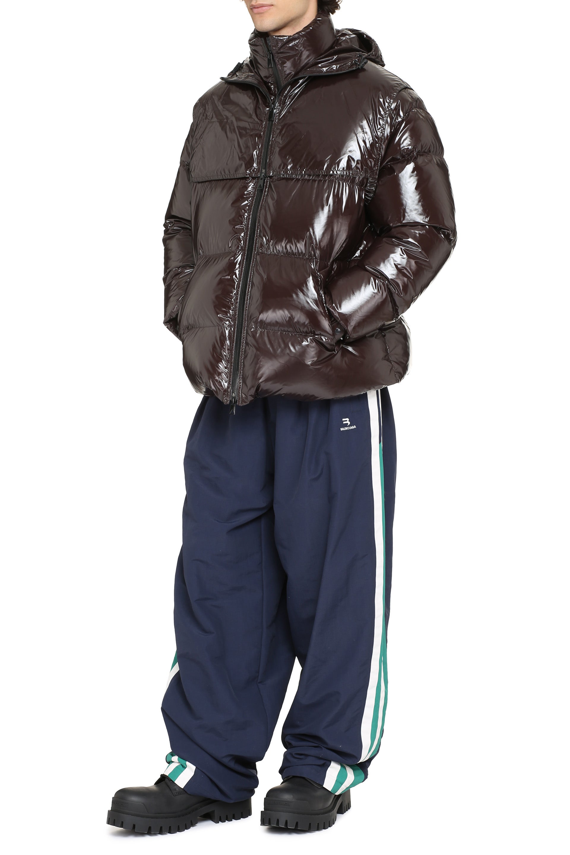 Hooded down jacket