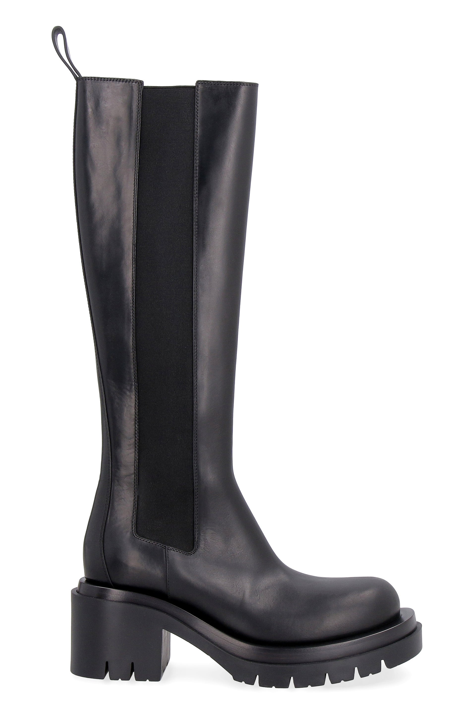 Lug leather boots