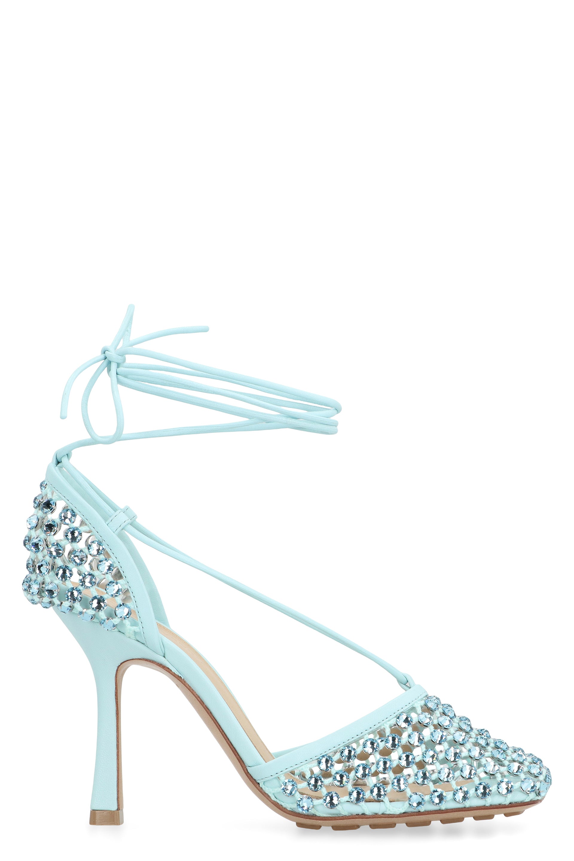 Sparkle Stretch heeled sandals