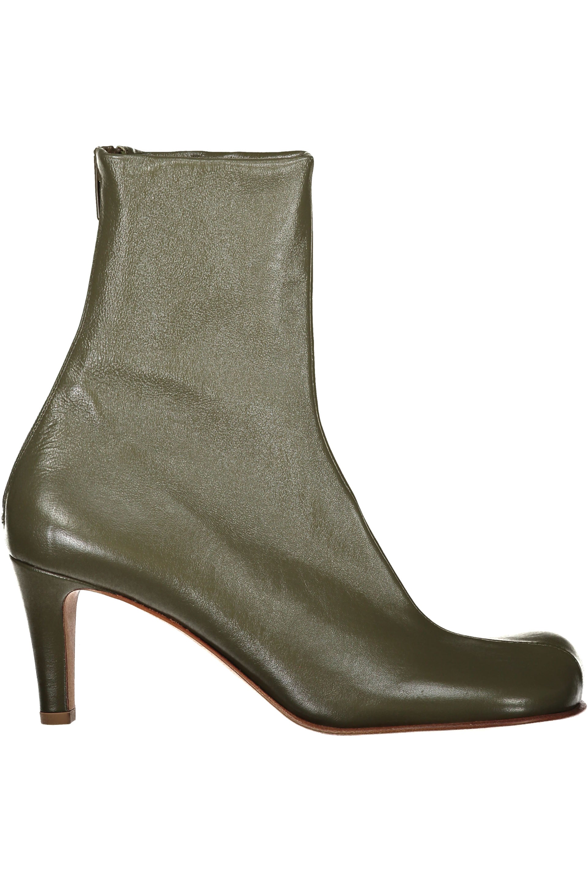 Bloc leather ankle boots