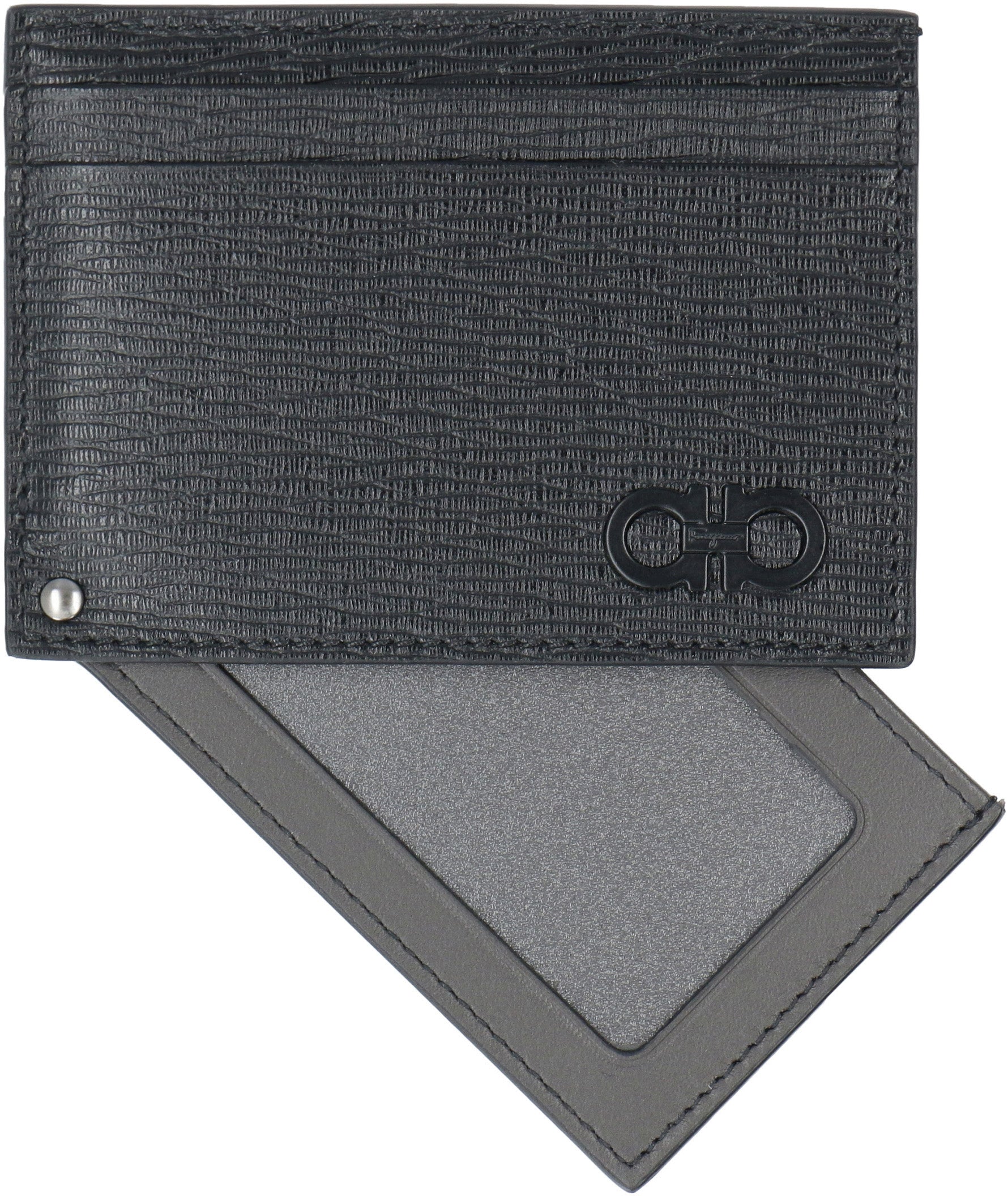 Gancini leather card holder