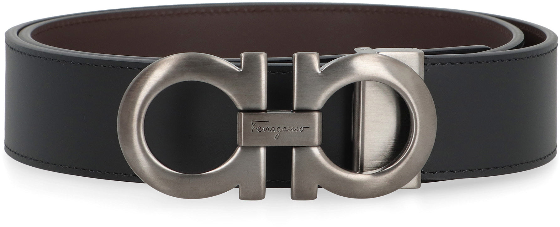 Reversible leather belt