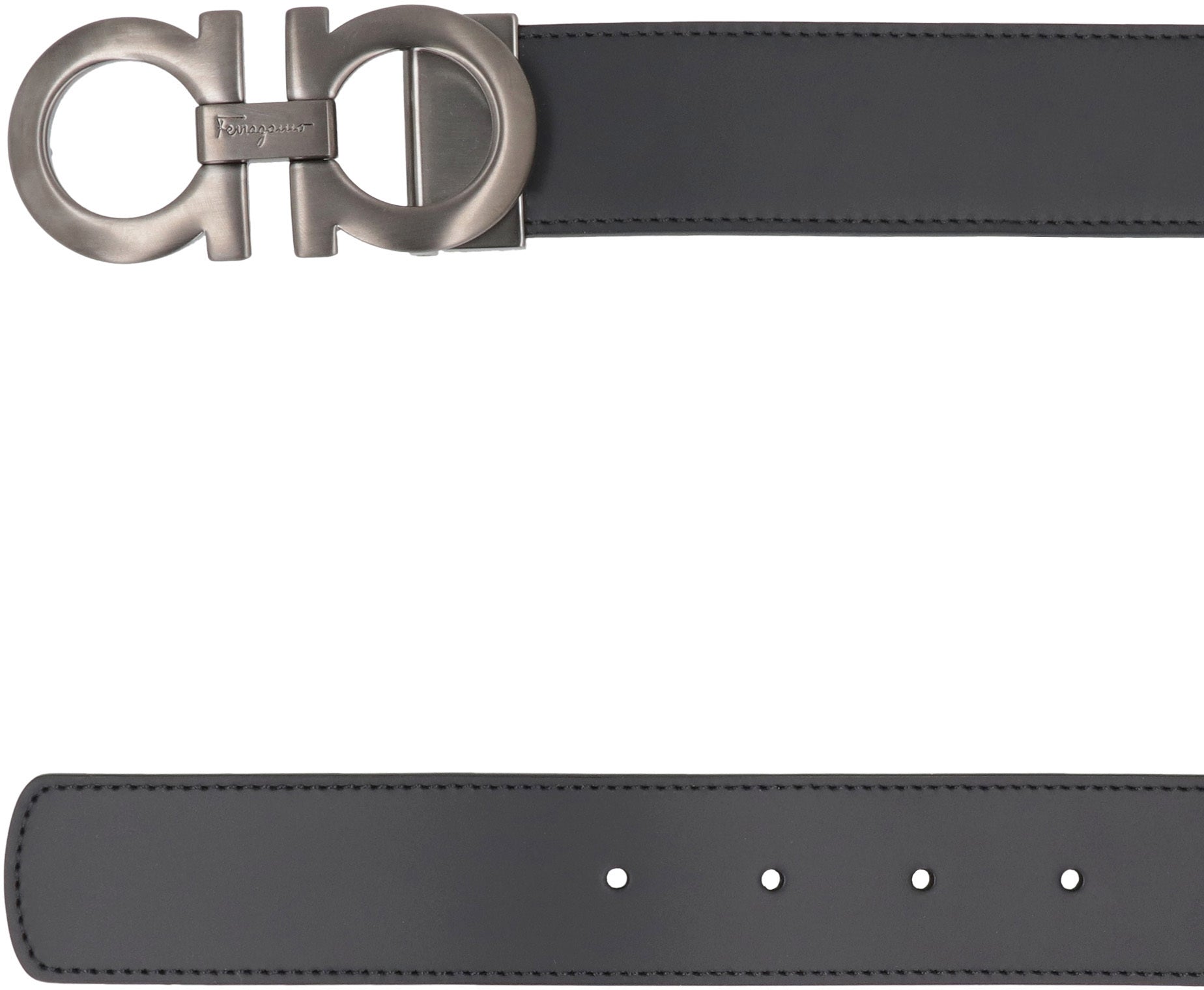 Reversible leather belt