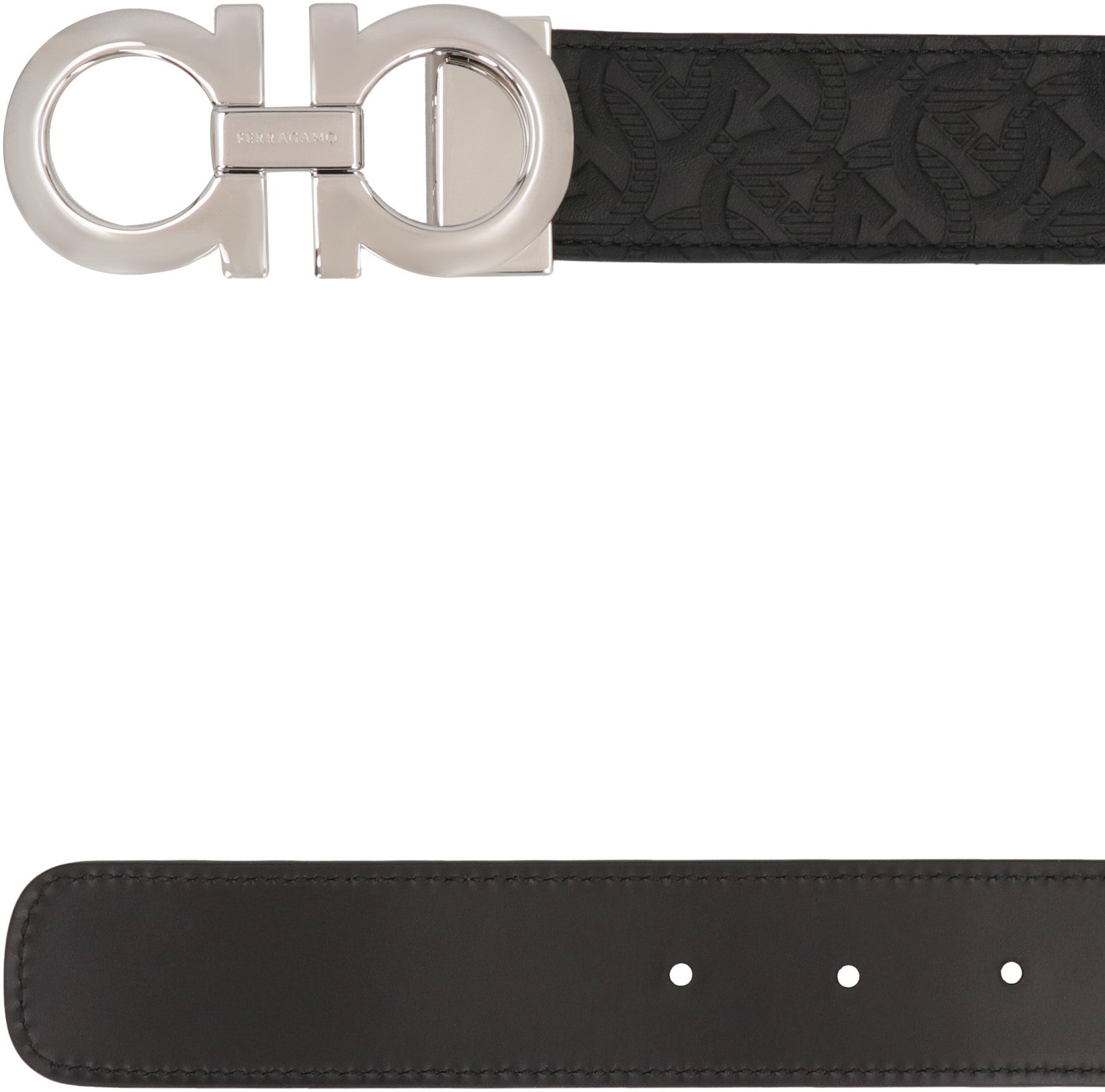 Gancini Reversible leather belt