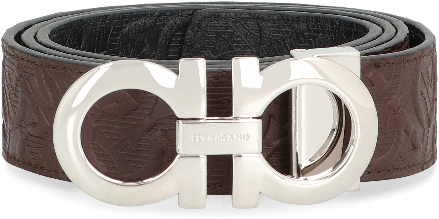 Gancini reversible leather belt