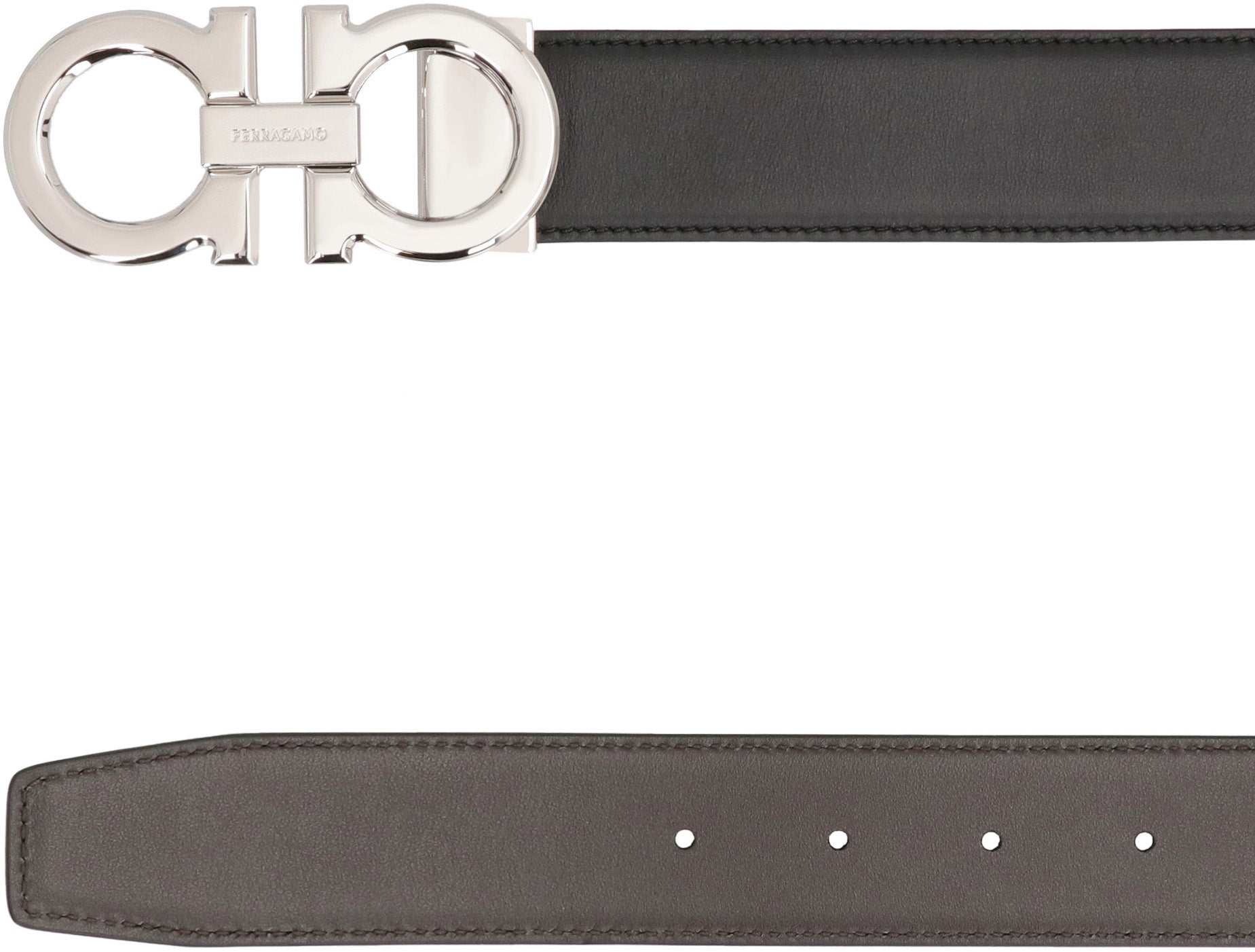 Gancini Reversible leather belt