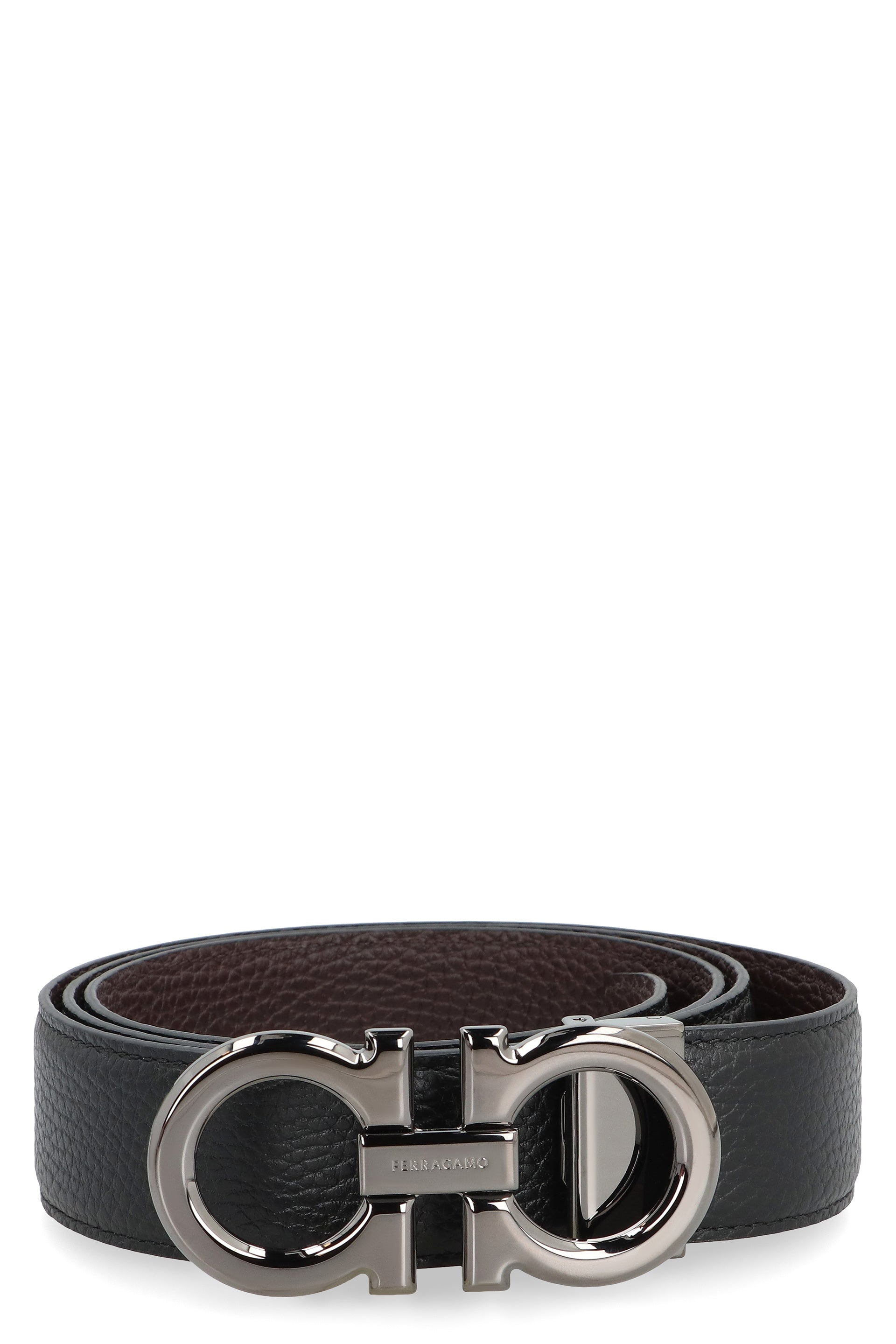 Gancini reversible leather belt