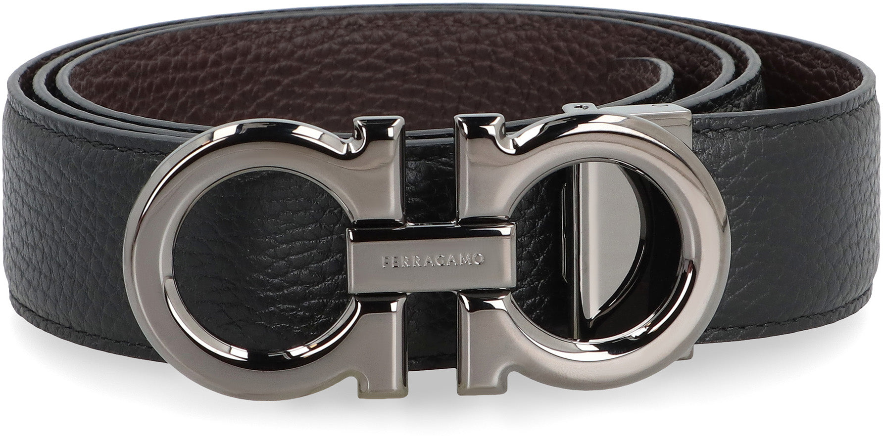 Gancini reversible leather belt