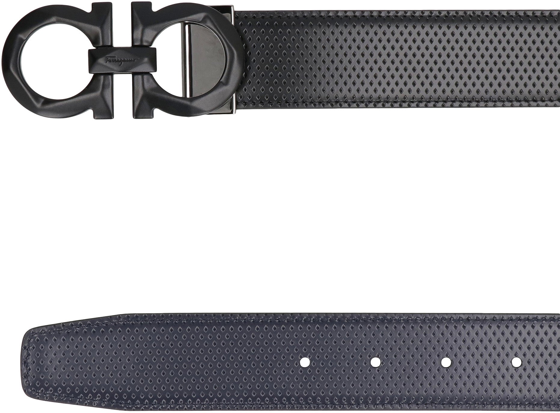 Gancini reversible leather belt