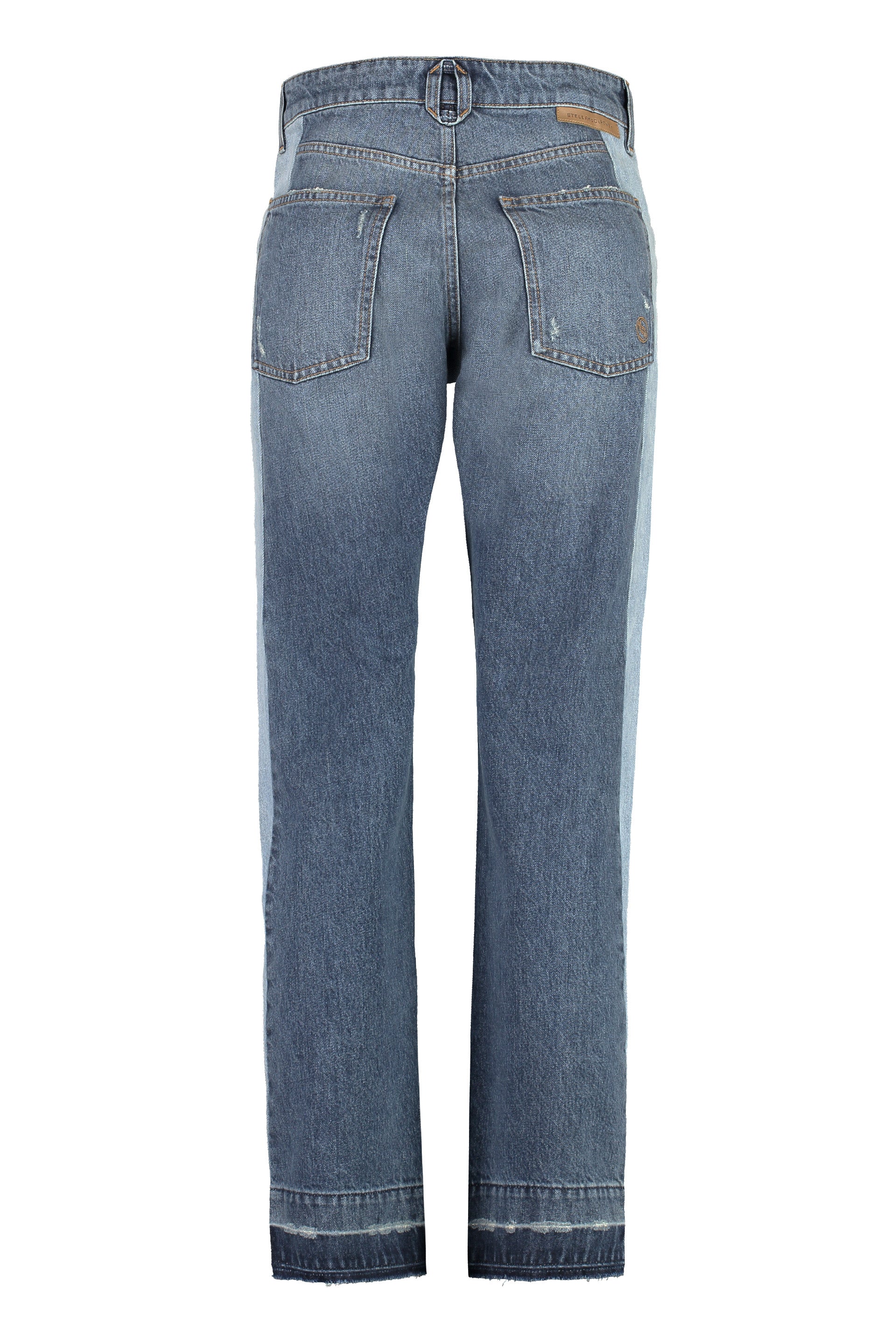 5-pocket straight-leg jeans