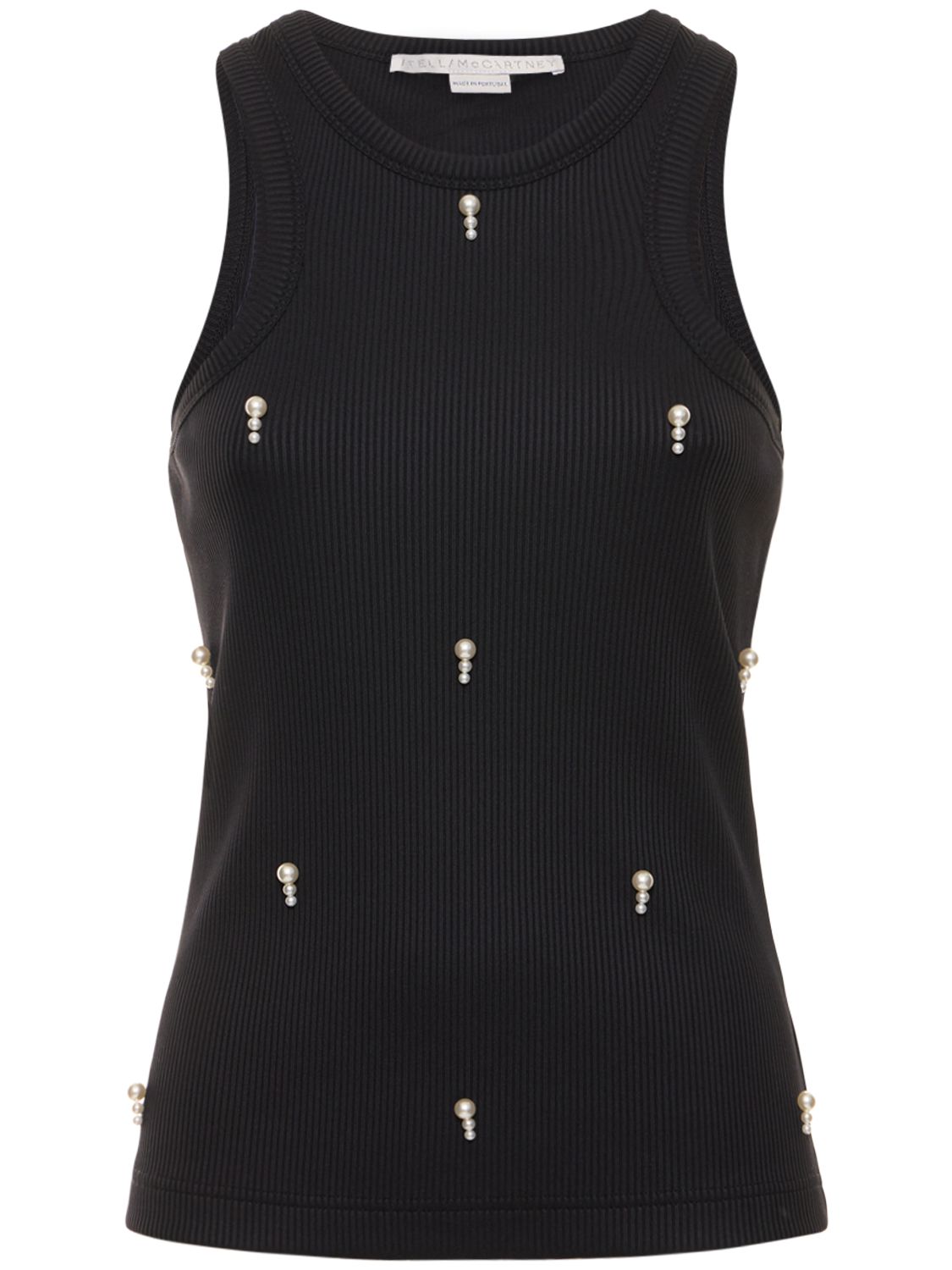 Tank top with pearls