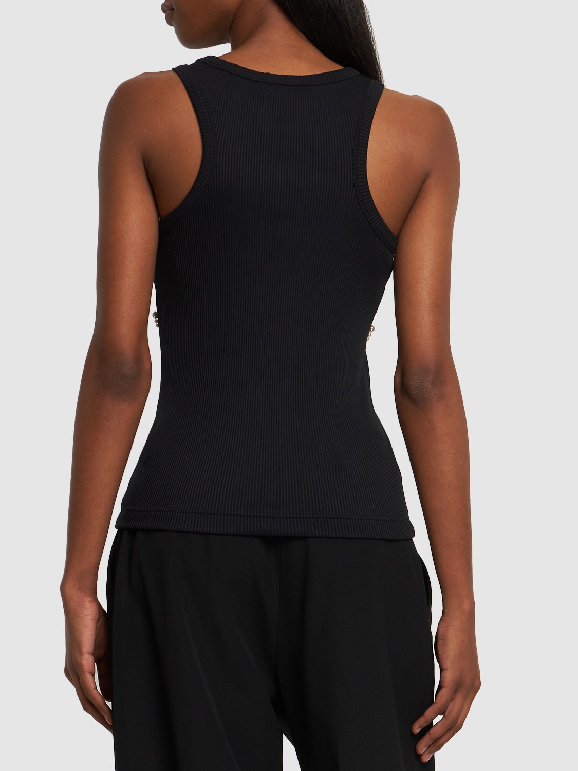 Tank top with pearls