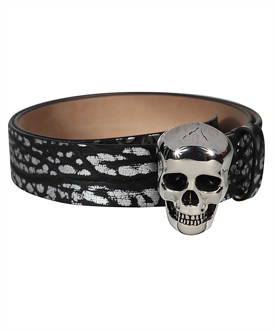 Printed leather belt