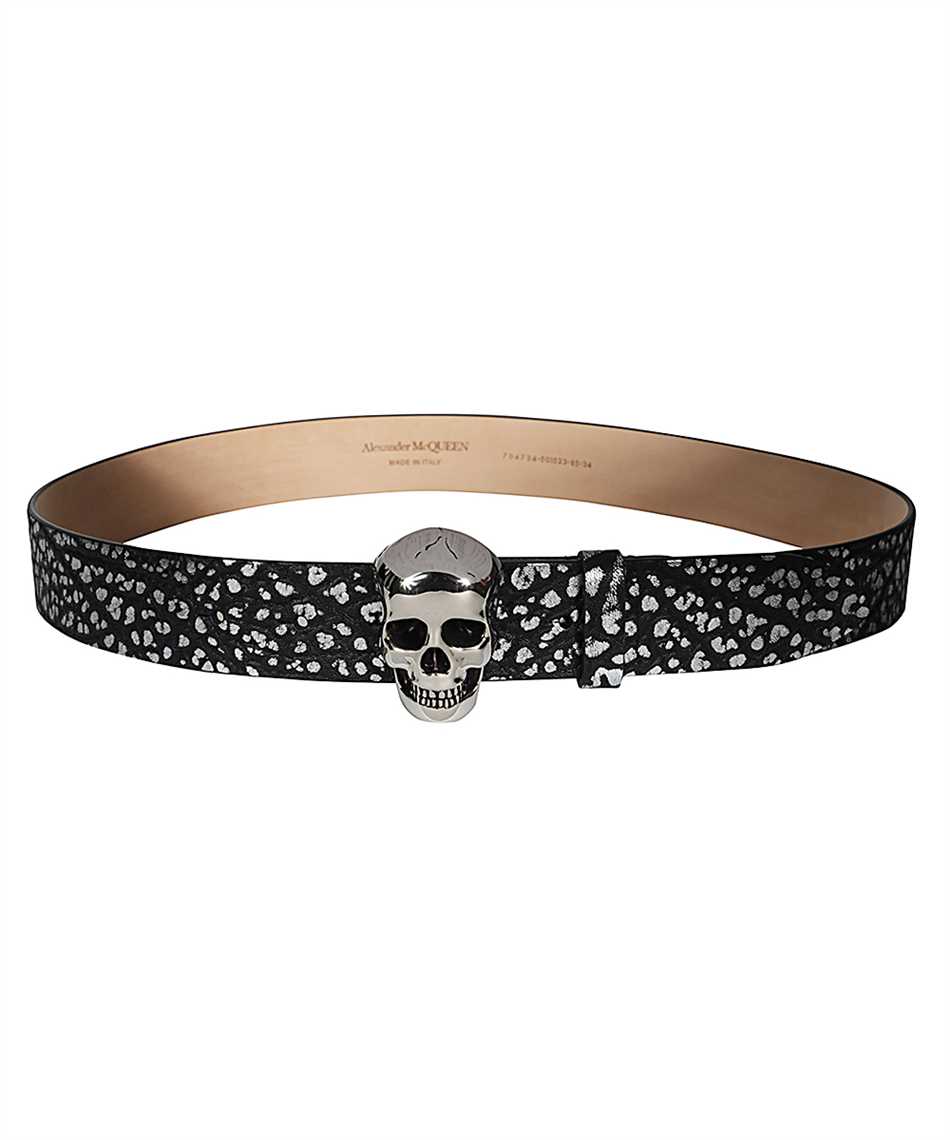 Printed leather belt