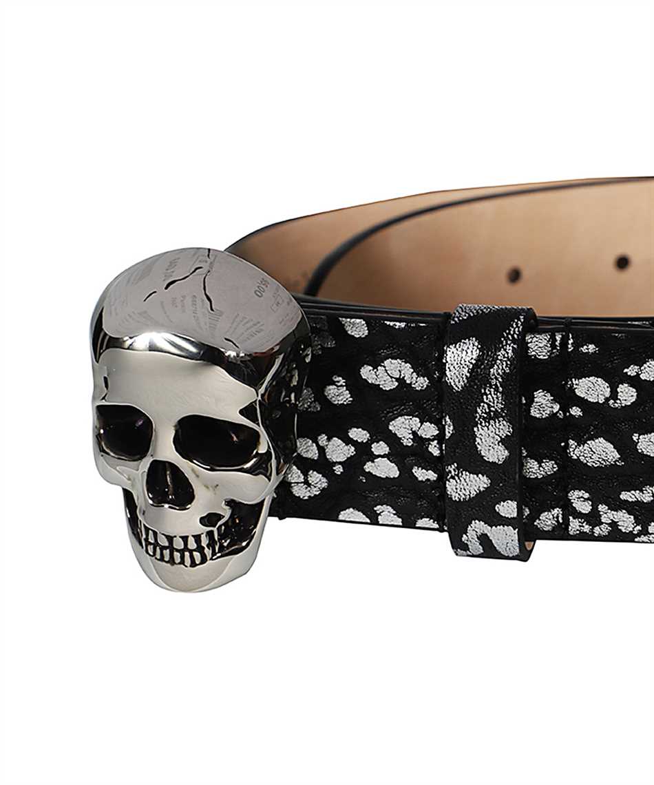 Printed leather belt