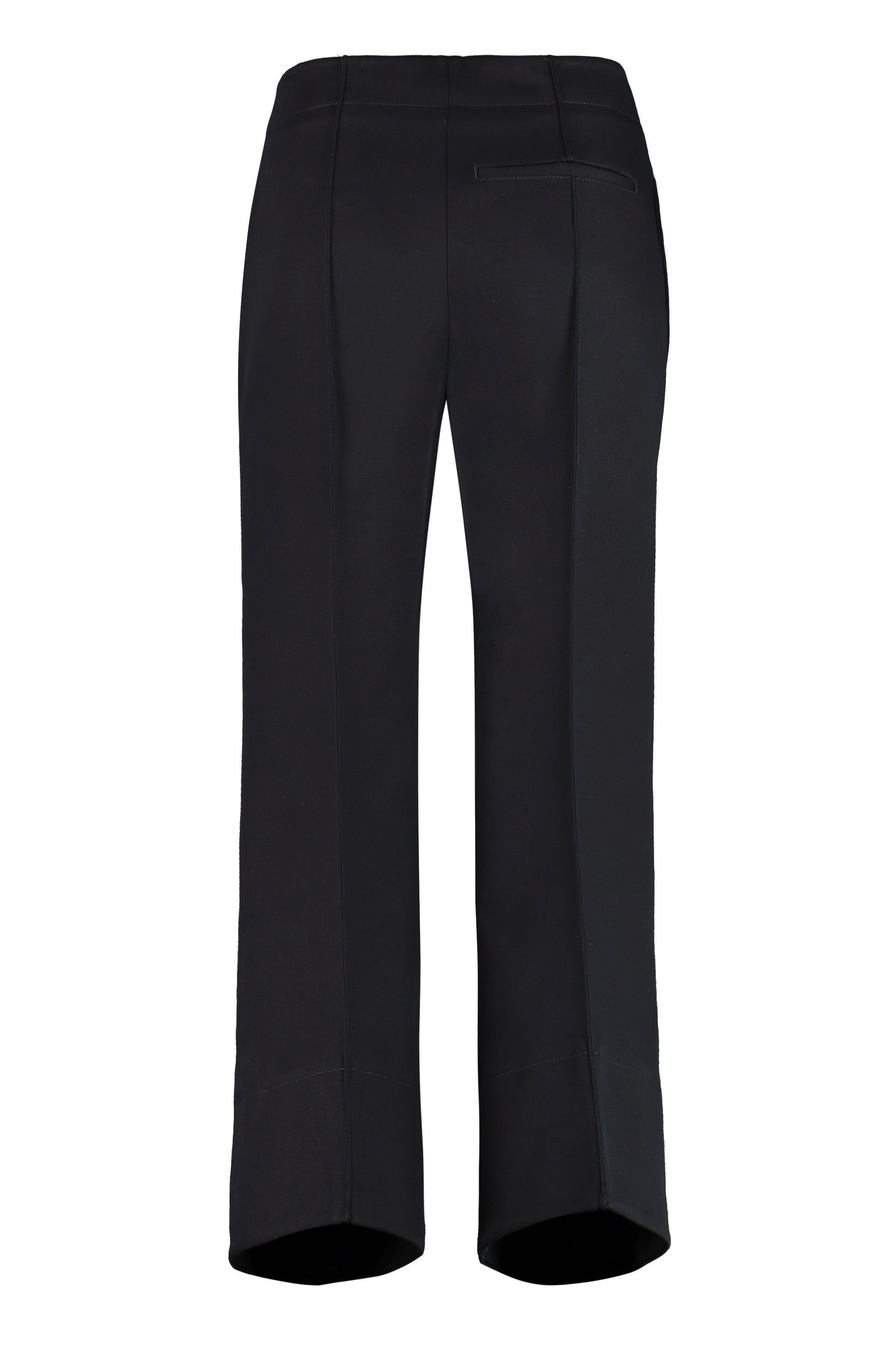 High-rise cotton trousers