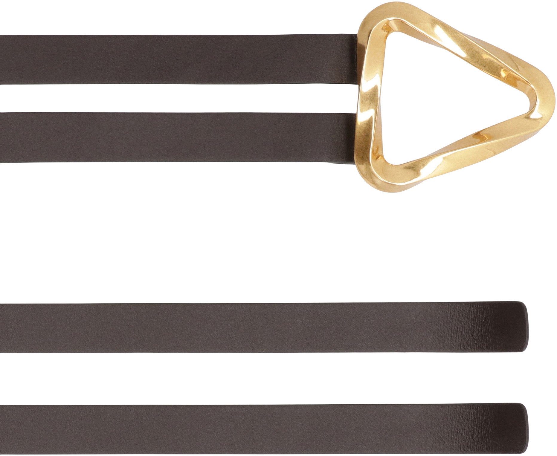 Leather double strap belt