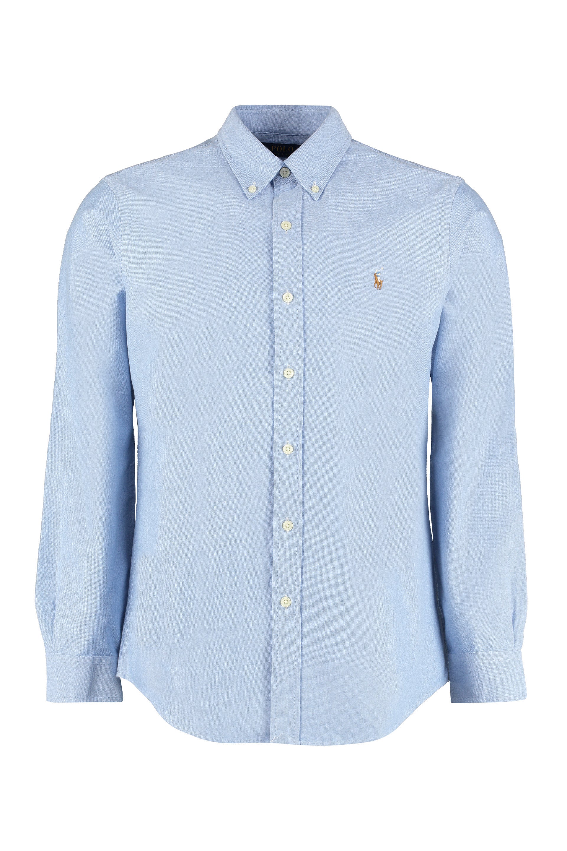 Button-down collar cotton shirt