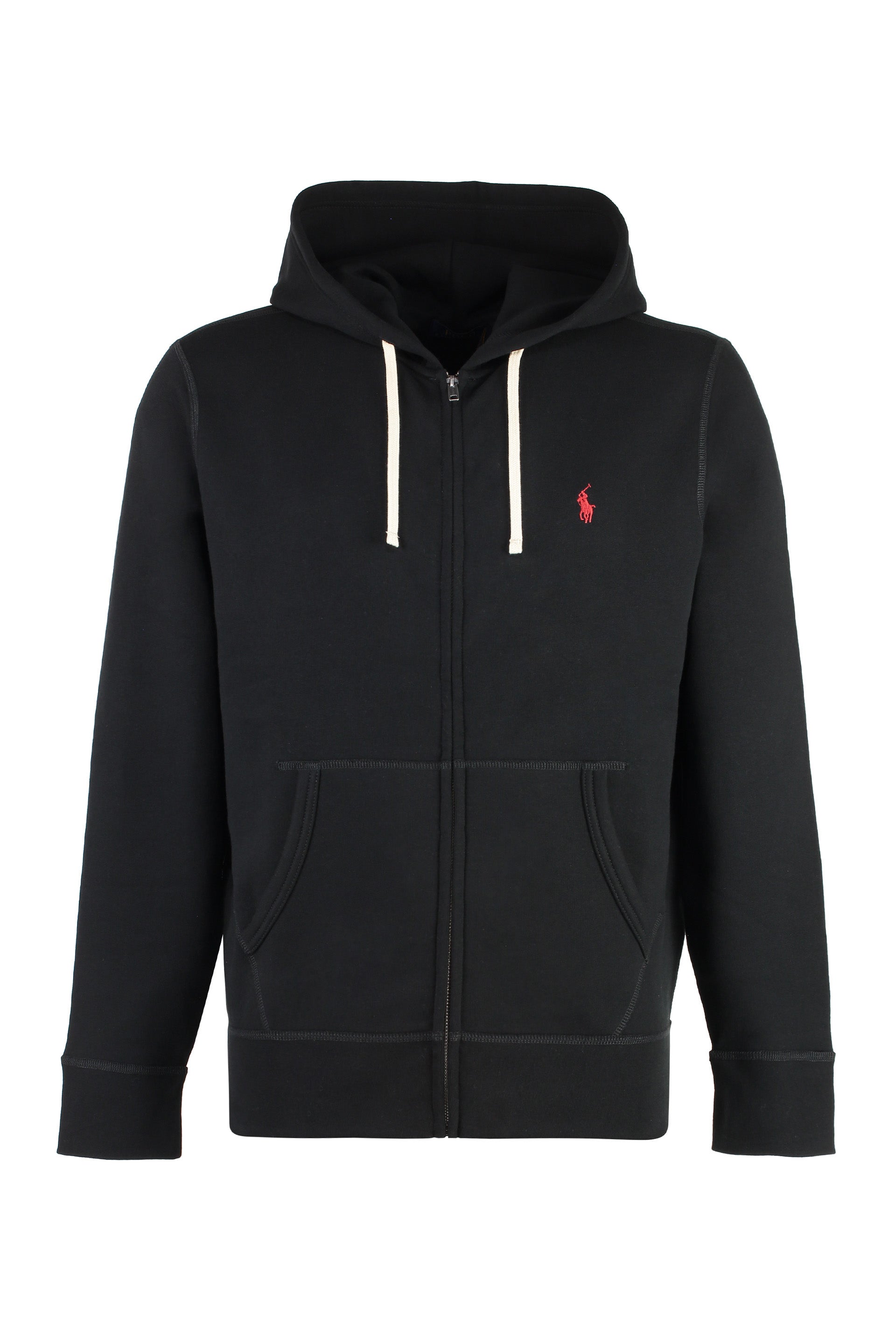 Cotton blend full-zip sweatshirt